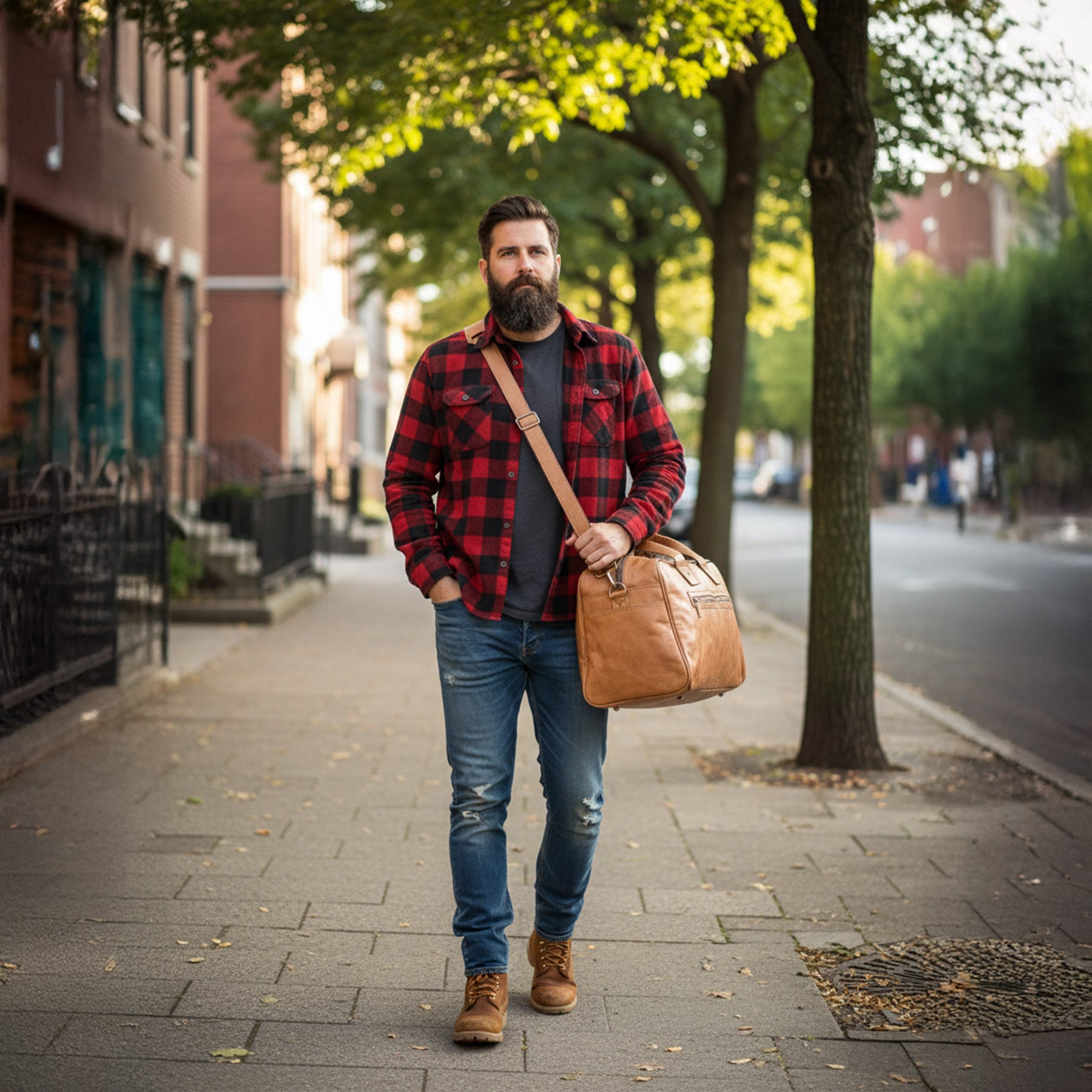 SID & VAIN Reisetasche mit Schuhfach echt Leder Weekender Handgepäck Sporttasche hellbraun BERLIN gross 50666