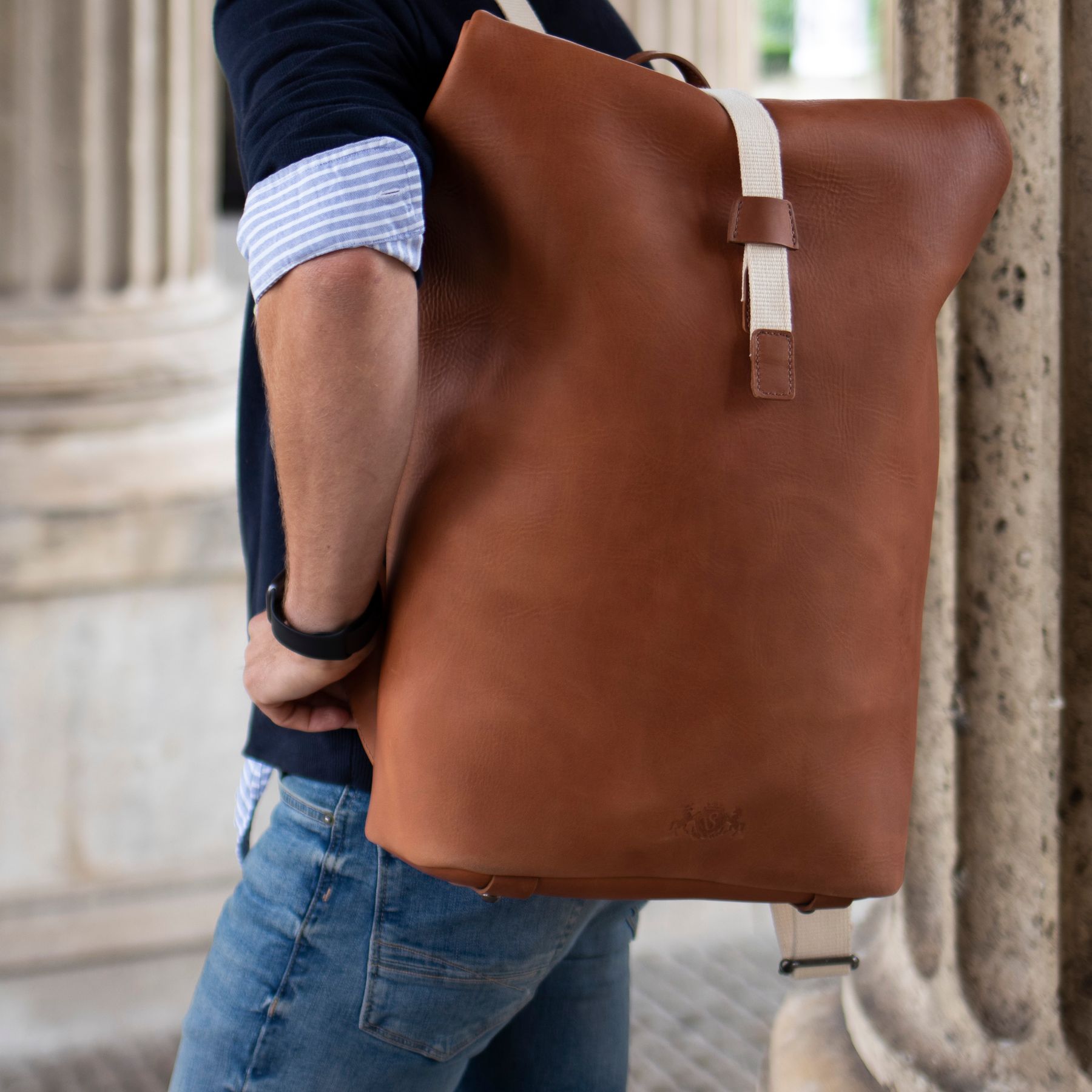 SID & VAIN Rucksack Leder DAMIAN natural-light-tan 31401