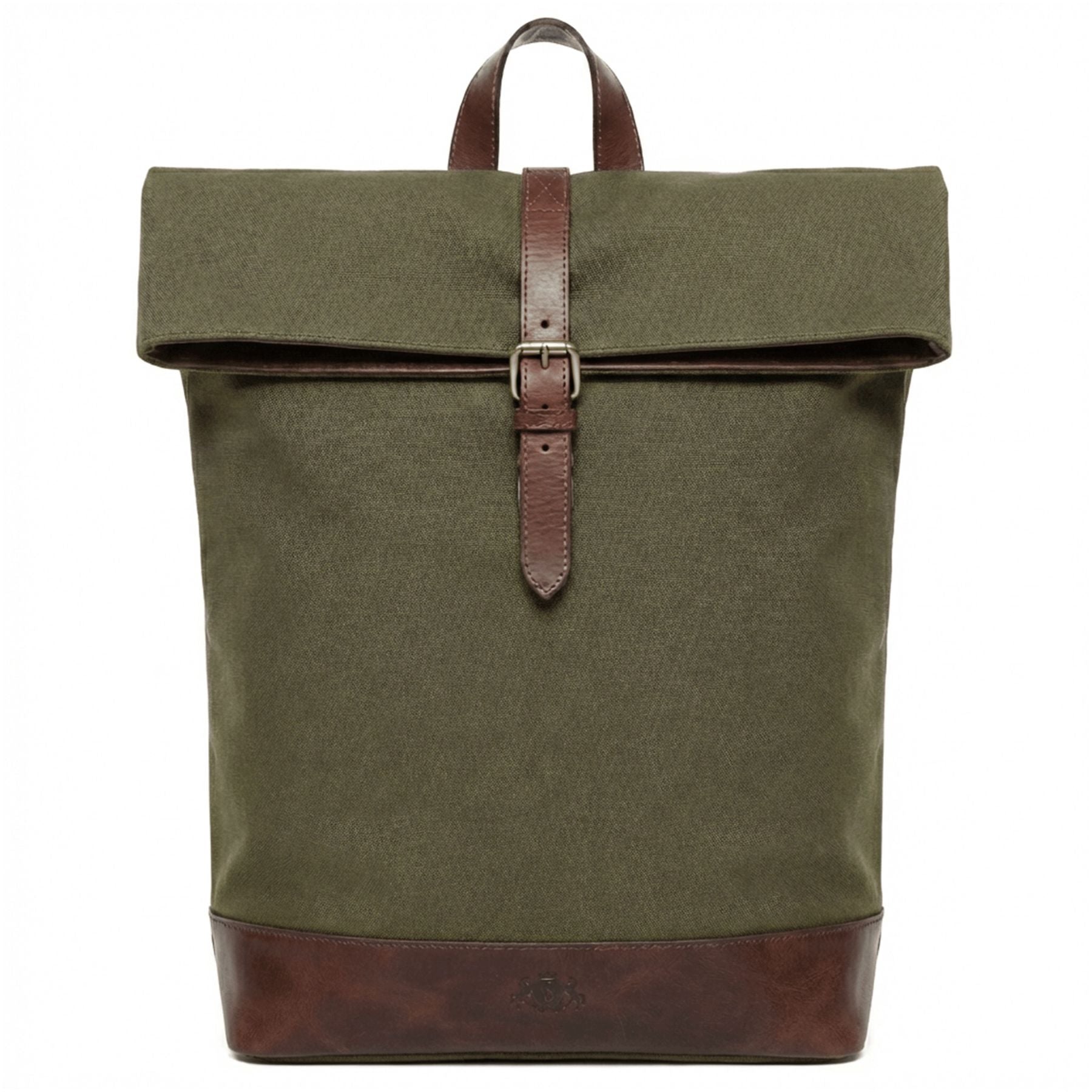 6059-SID & VAIN backpack-rolltop - L - H-93 - TATUM olive-brown CANVAS-PULL-UP-measure