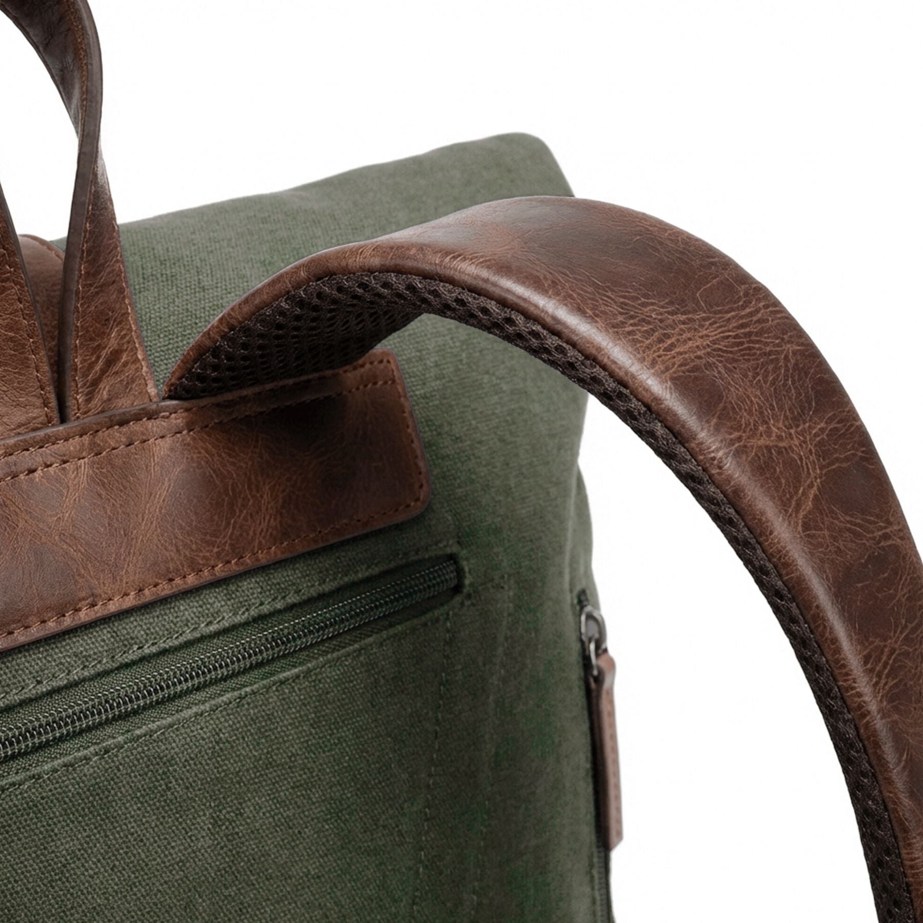 6059-SID & VAIN backpack-rolltop - L - H-93 - TATUM olive-brown CANVAS-PULL-UP-pack