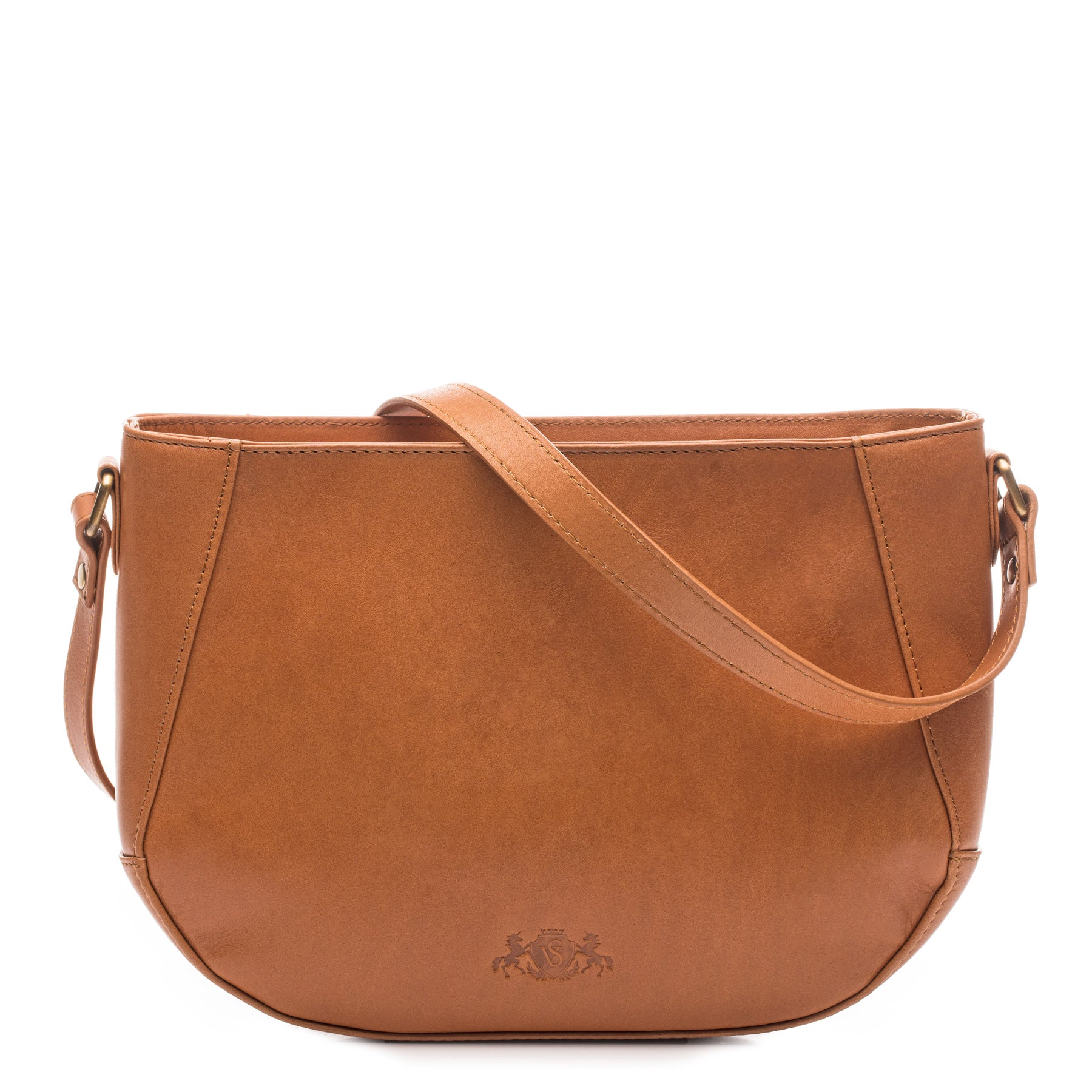 Umhängetasche ORLANDO Naturleder braun-cognac