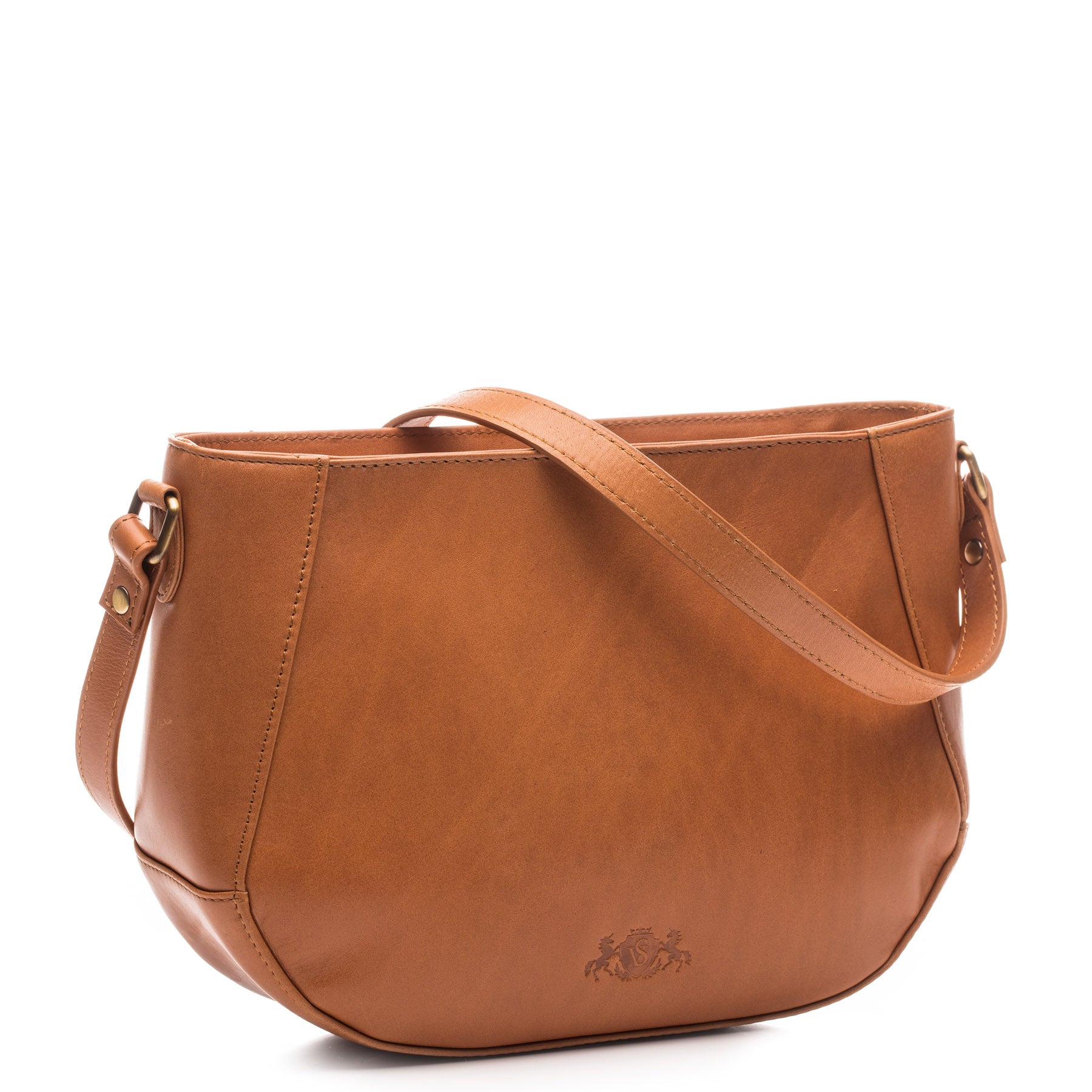 Umhängetasche ORLANDO Naturleder braun-cognac