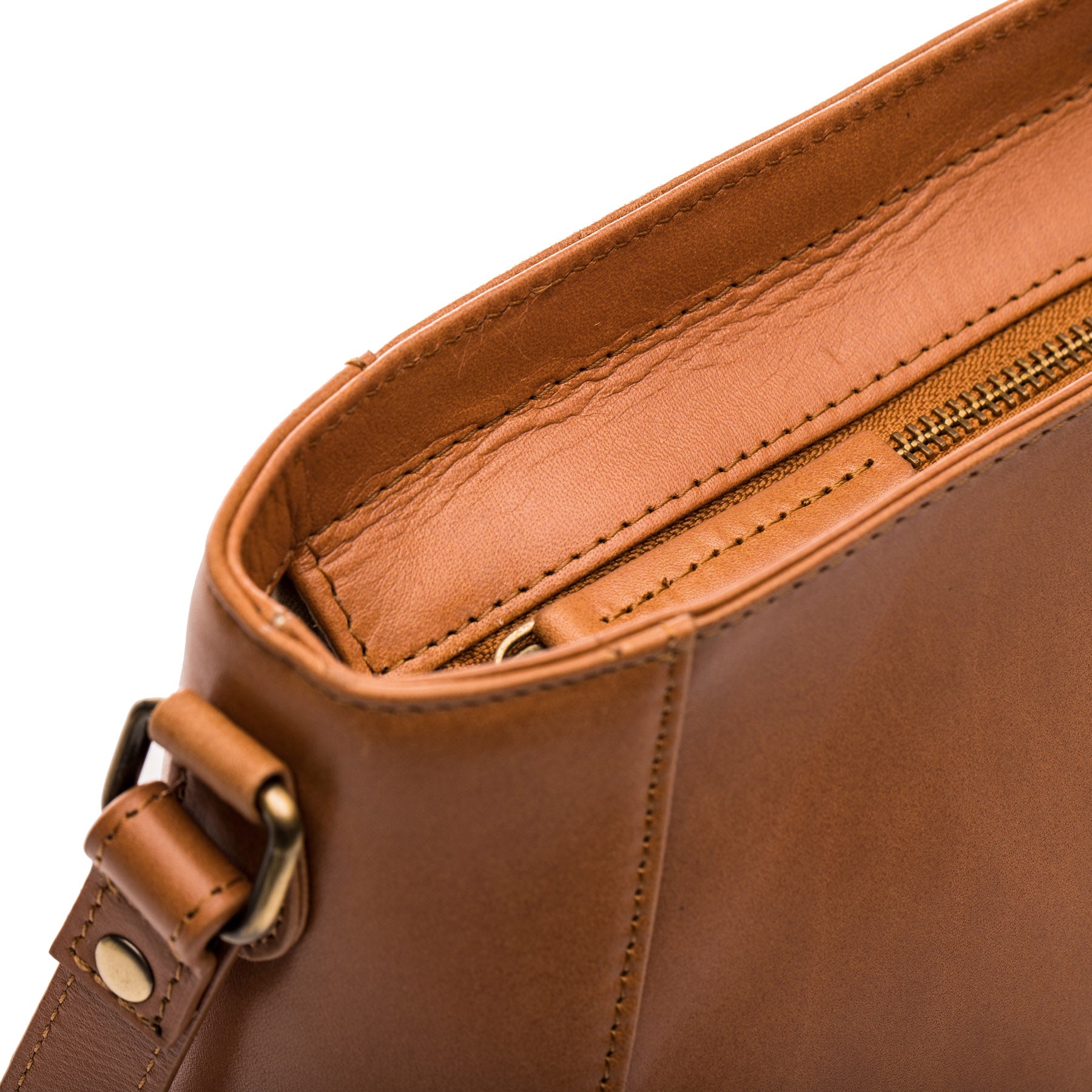 Umhängetasche ORLANDO Naturleder braun-cognac