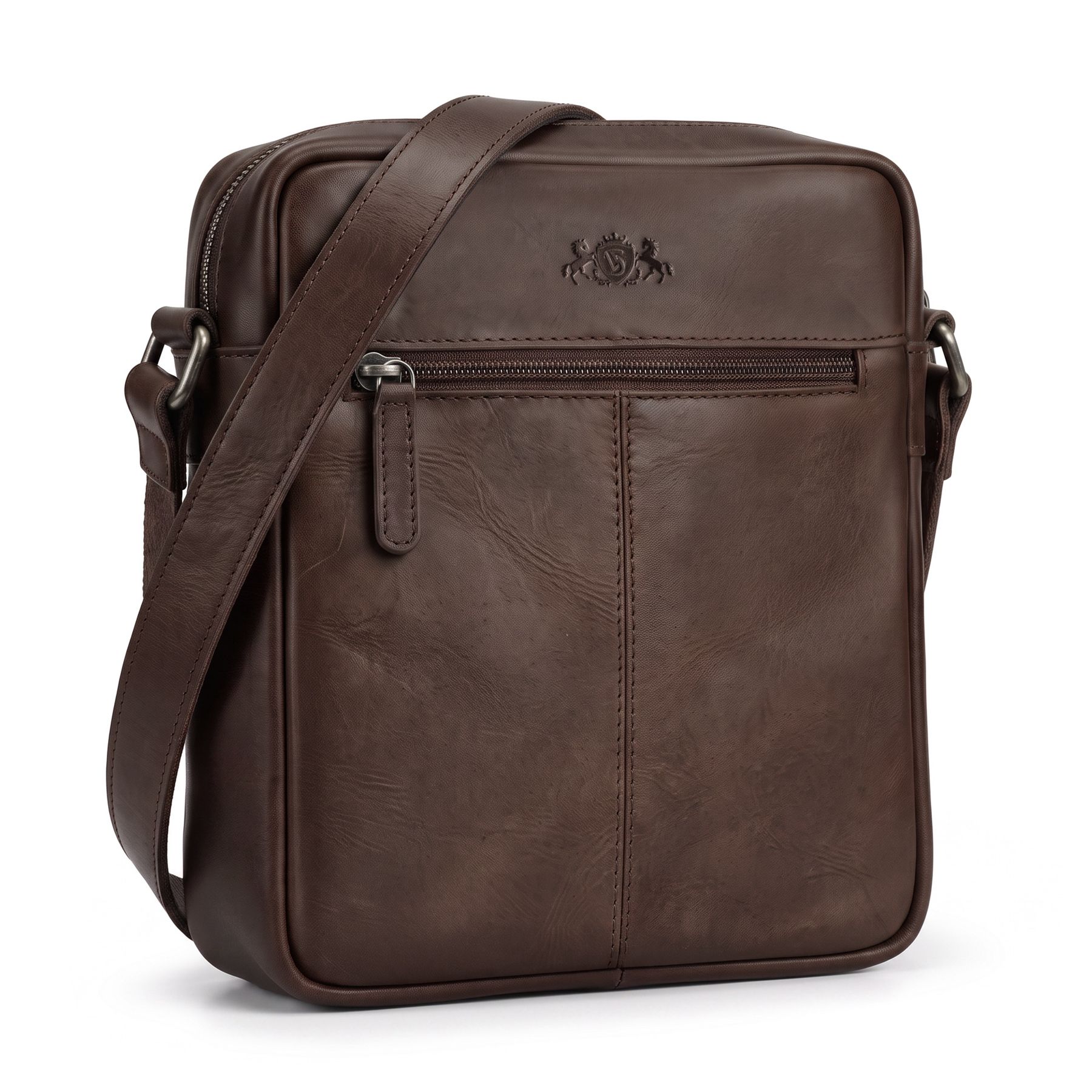 Schultertasche ASHTON Natur-Leder
