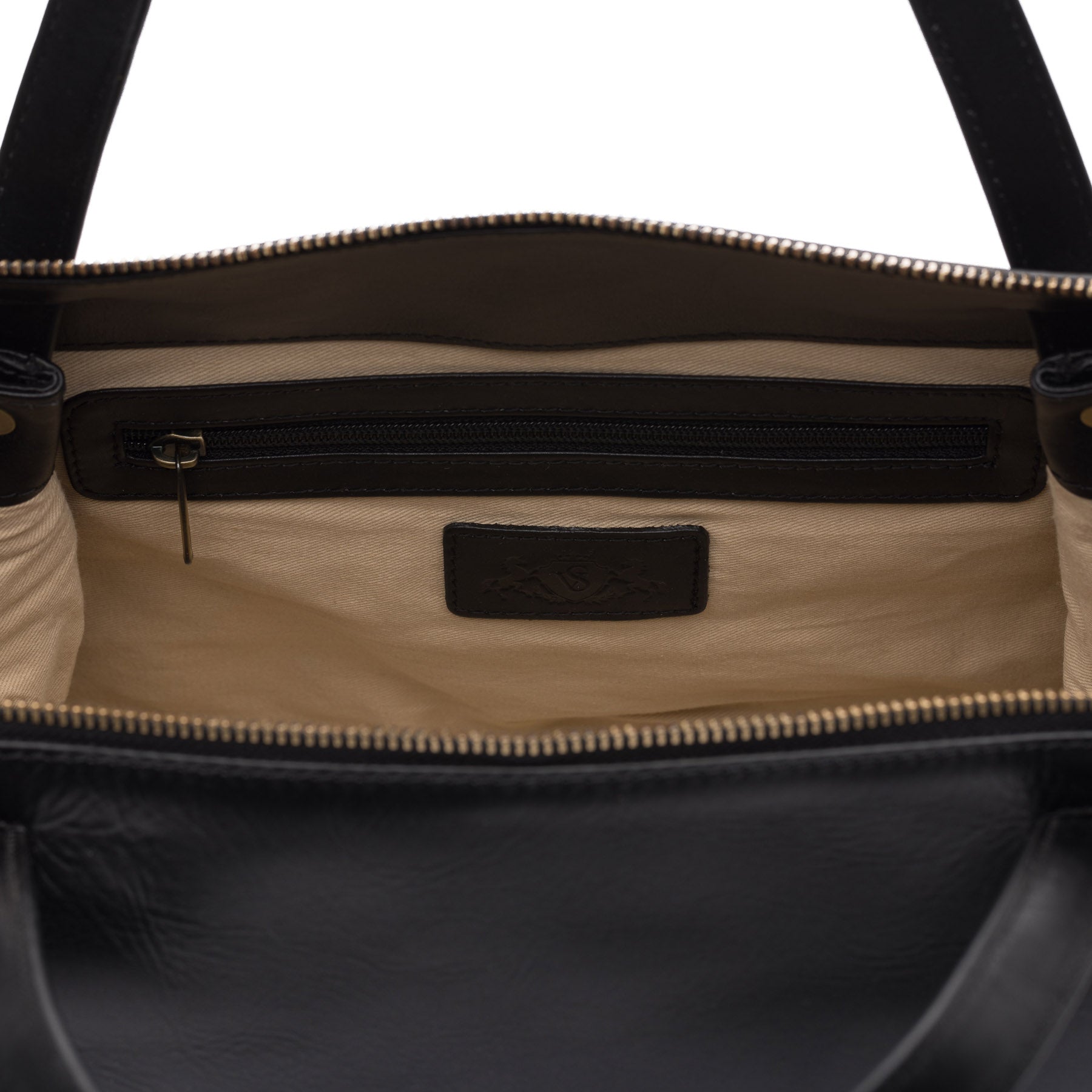 Schultertasche ATLANTA Glattleder braun