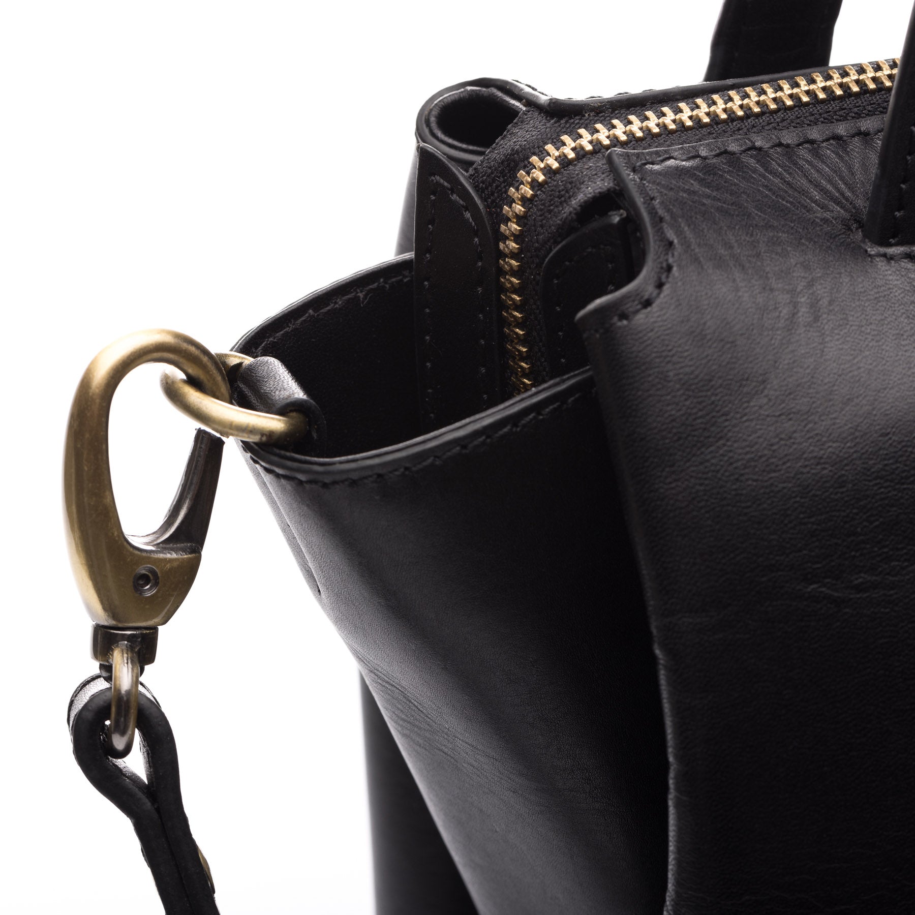 Schultertasche ATLANTA Glattleder braun