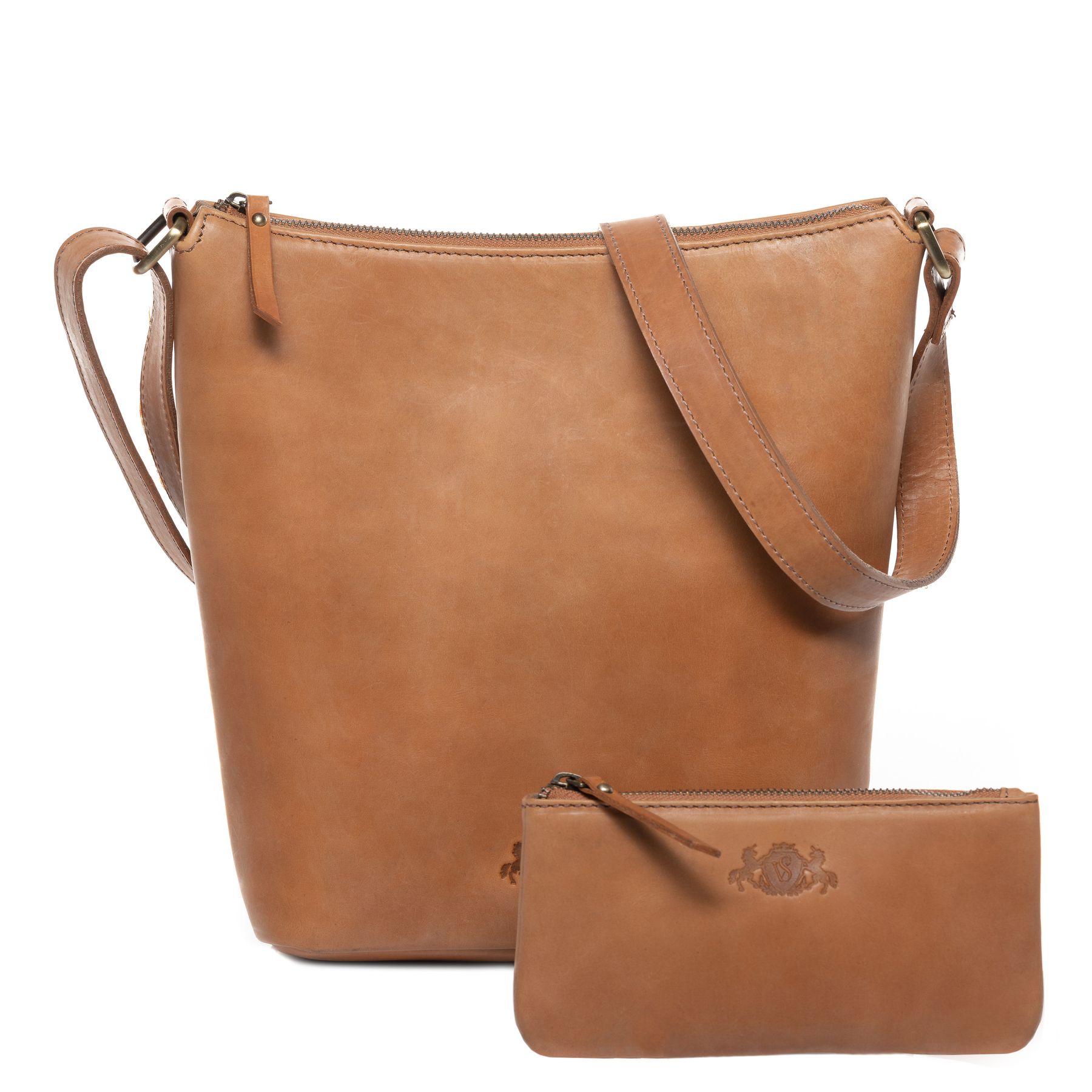 SID & VAIN Hobo Bag Leder-crossbody HEATHROW natural-light-tan 34563