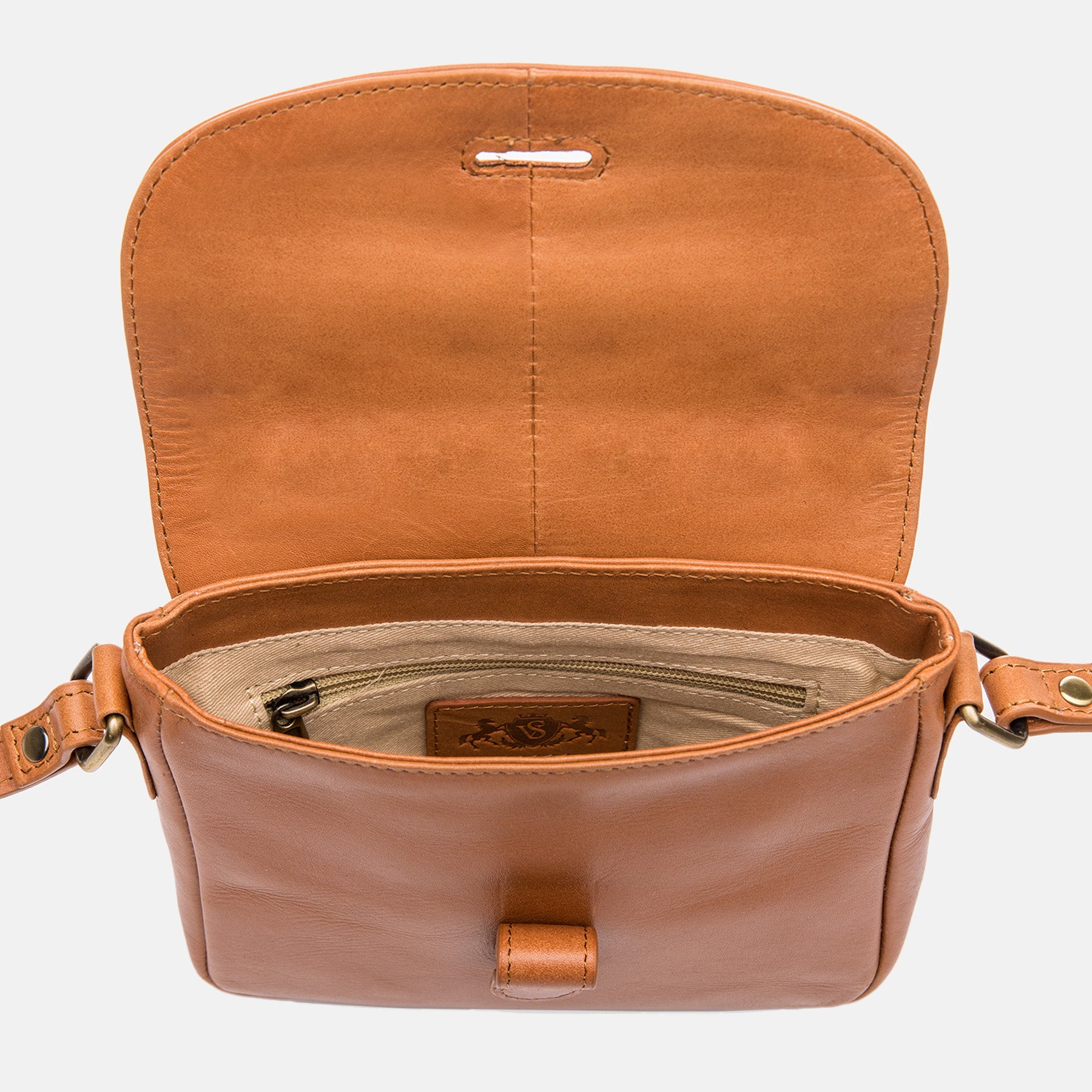 Umhängetasche IVY Glattleder braun