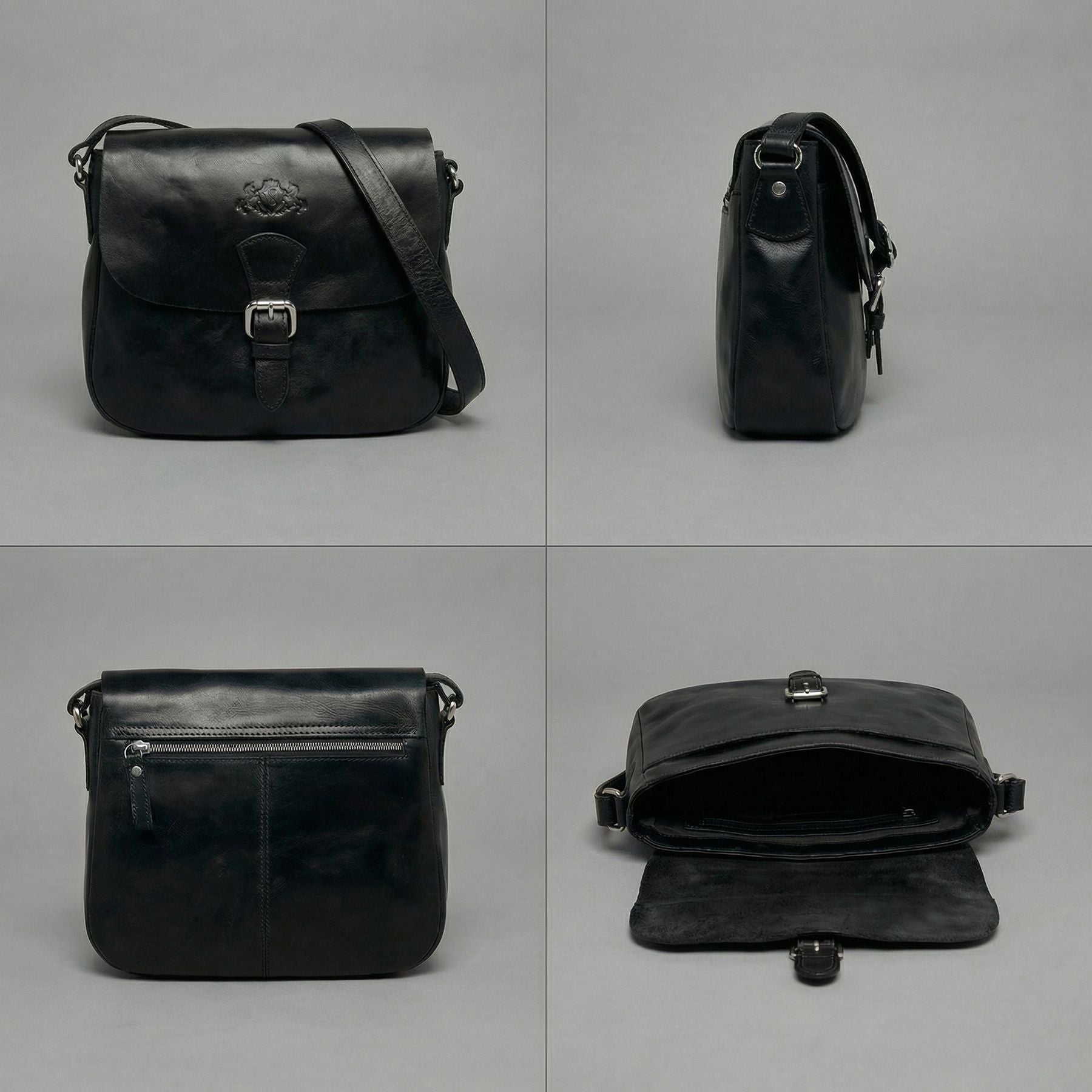 SID & VAIN Schultertasche YALE schwarz Angles #farbe_schwarz