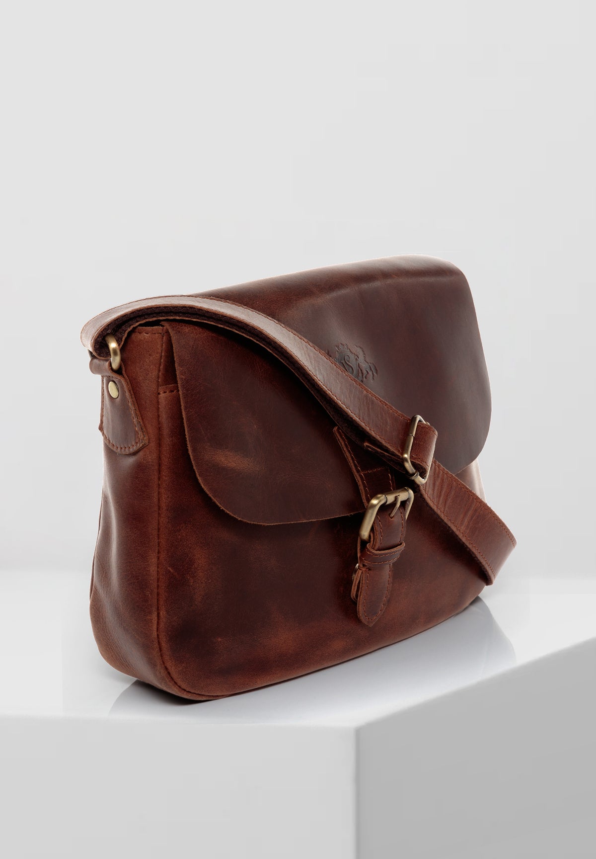 Umhängetasche YALE Natur-Leder braun