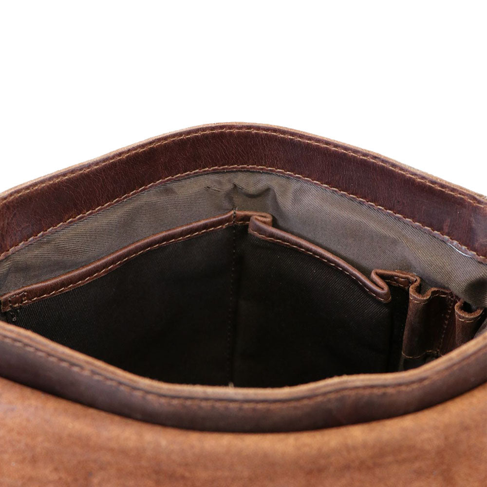 Umhängetasche YALE Natur-Leder braun