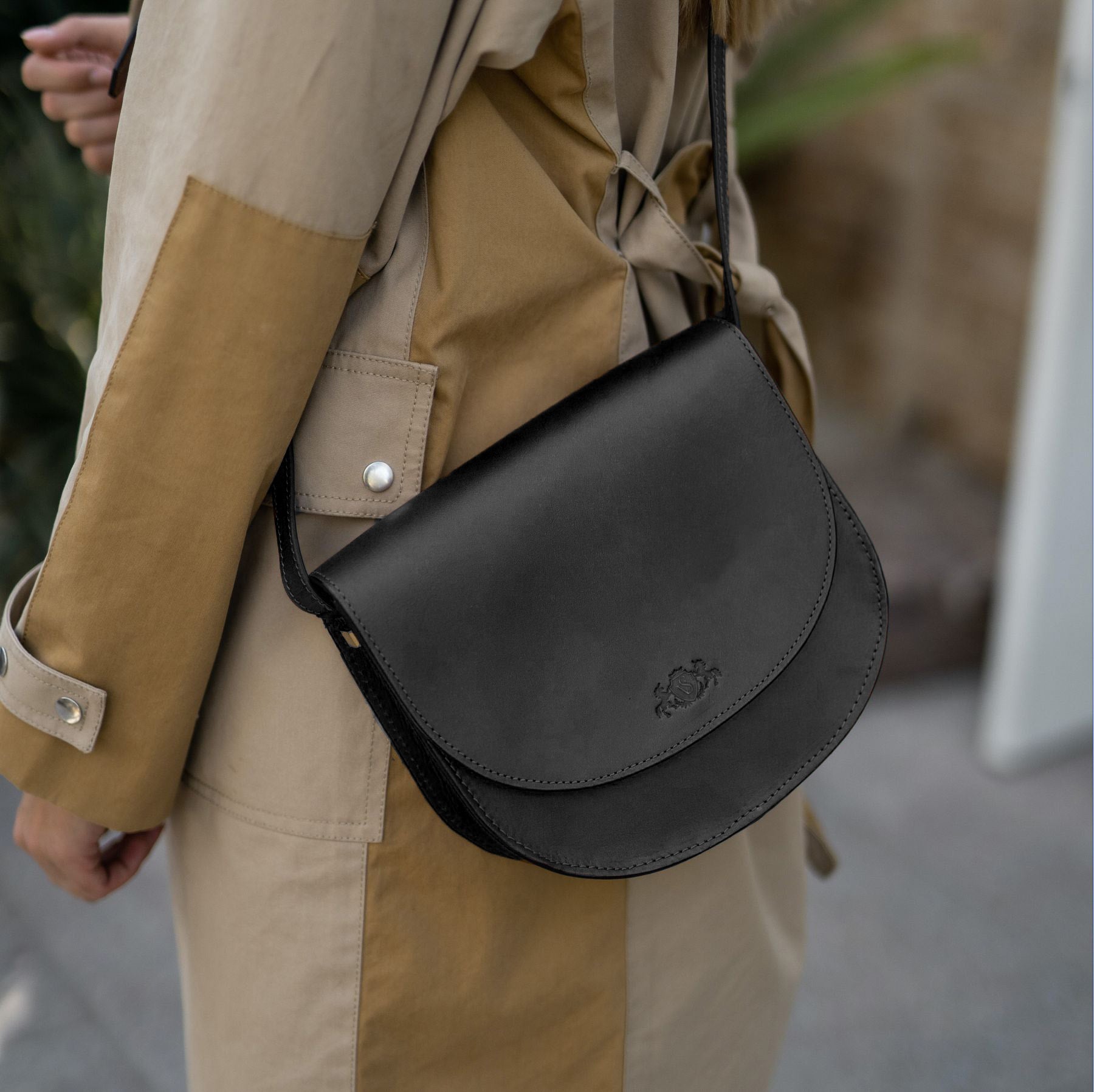 SID & VAIN Schultertasche Leder TRISH versch. Farben und Größen Handtasche Leder 47763