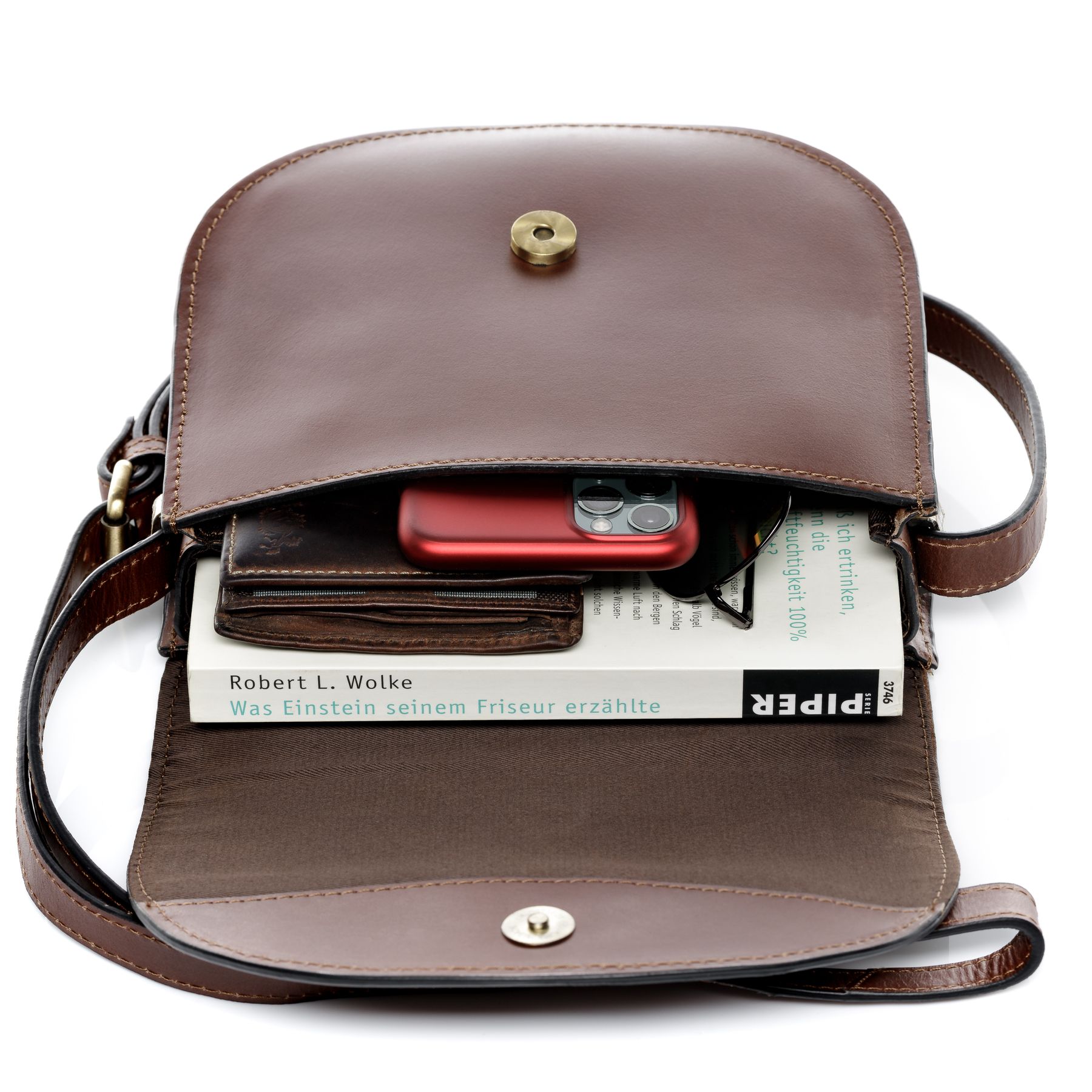 SID & VAIN Schultertasche Leder TRISH versch. Farben und Größen Handtasche Leder 47745