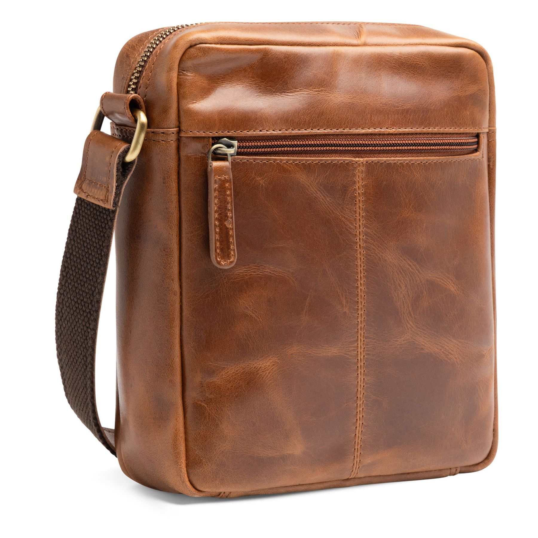 Schultertasche CLARK Natur-Leder braun