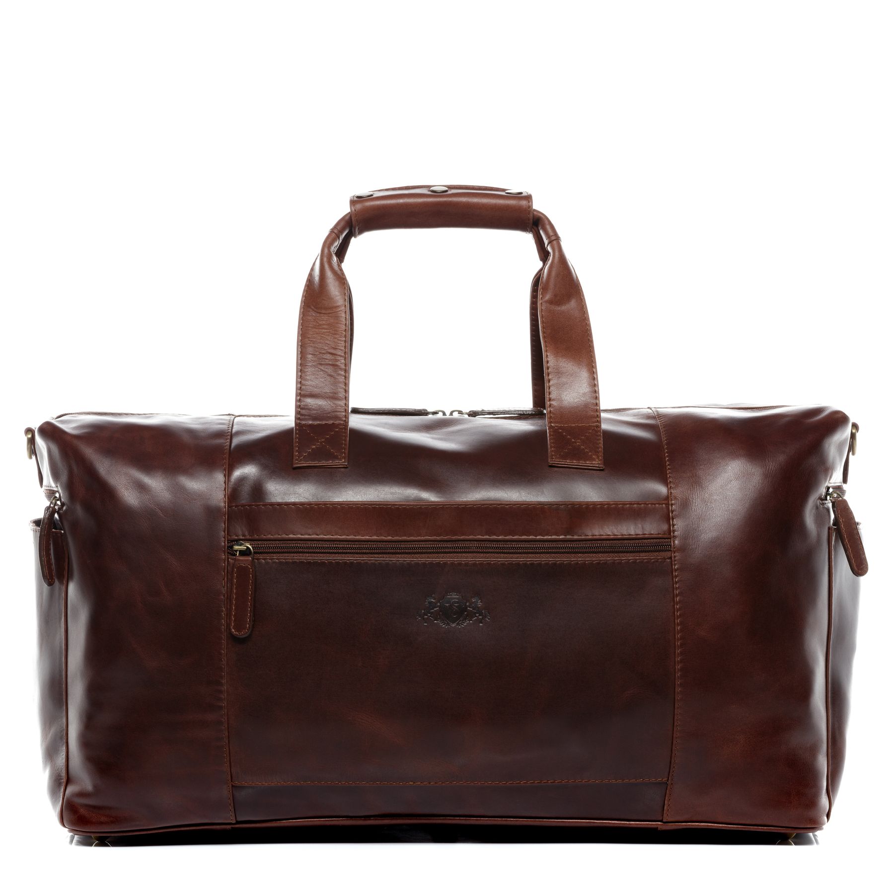 SID & VAIN Reisetasche Leder-removable-handle XL BRISTOL SIDE brown 32704