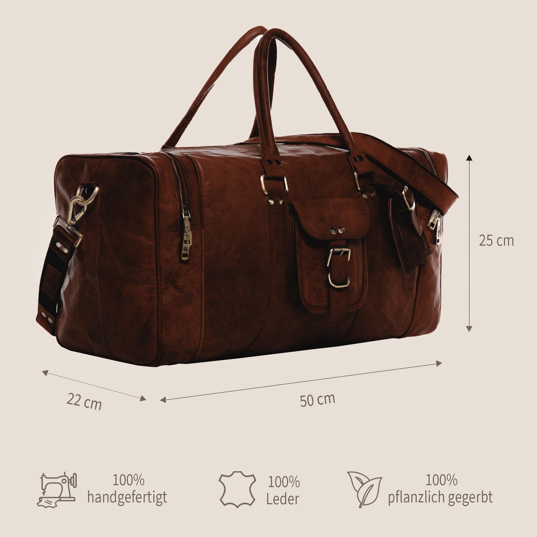 Reisetasche LANDON Ziegenleder