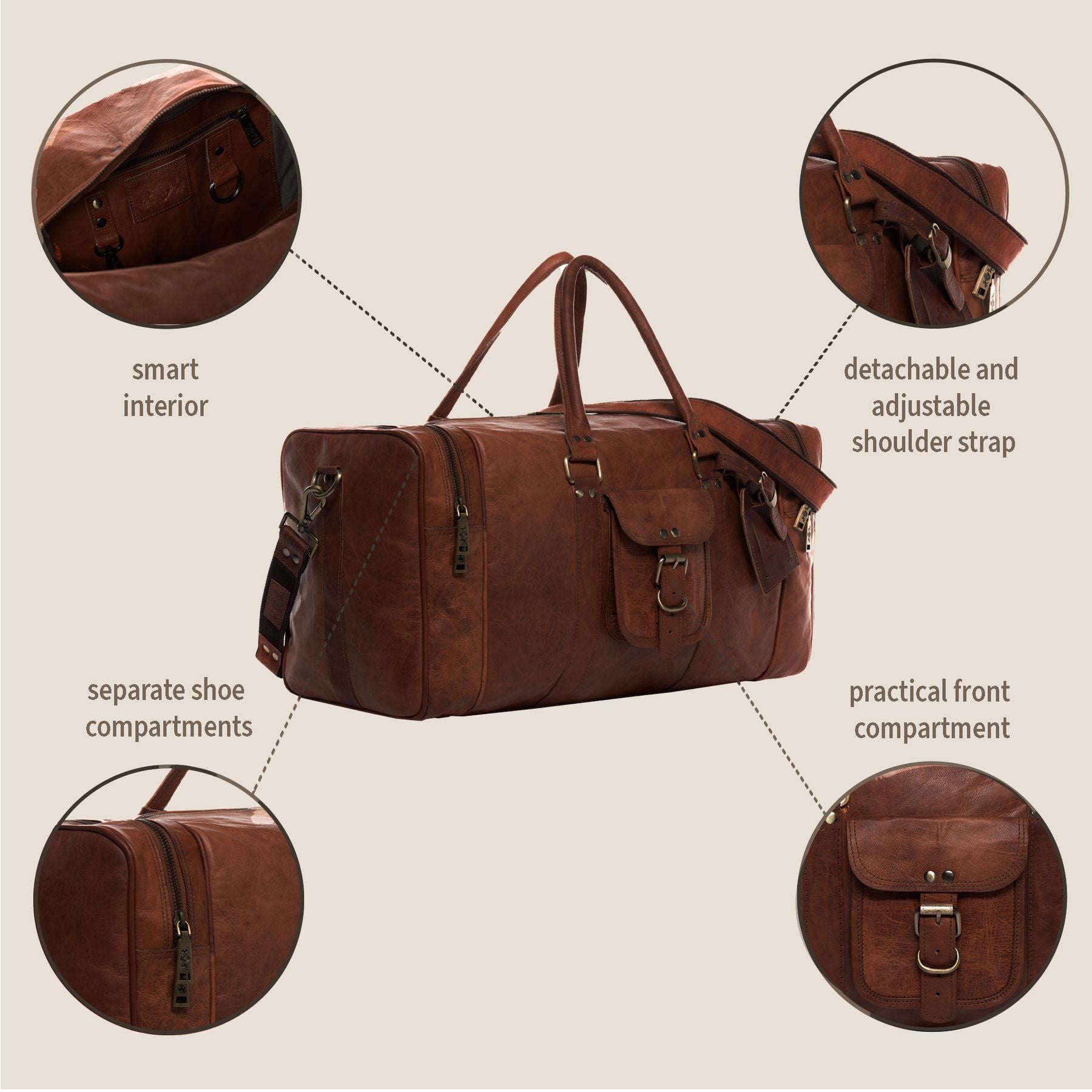 Reisetasche LANDON Ziegenleder