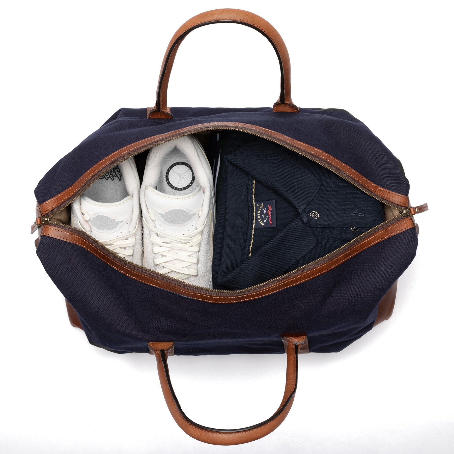 SID & VAIN Reisetasche Canvas LENNOX Weekender blau olive 44318