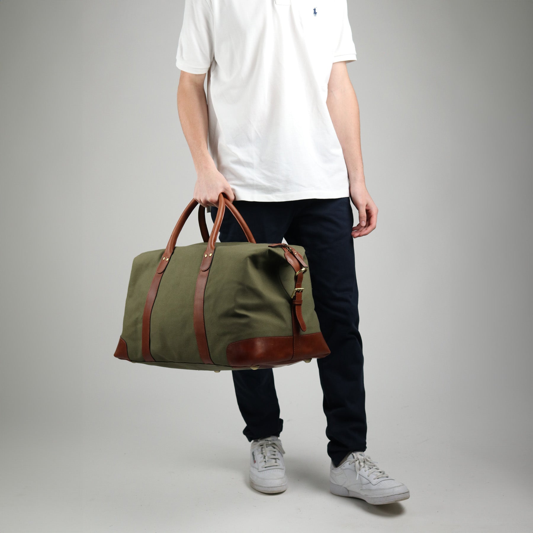 SID & VAIN Reisetasche Canvas LENNOX Weekender blau olive 45471