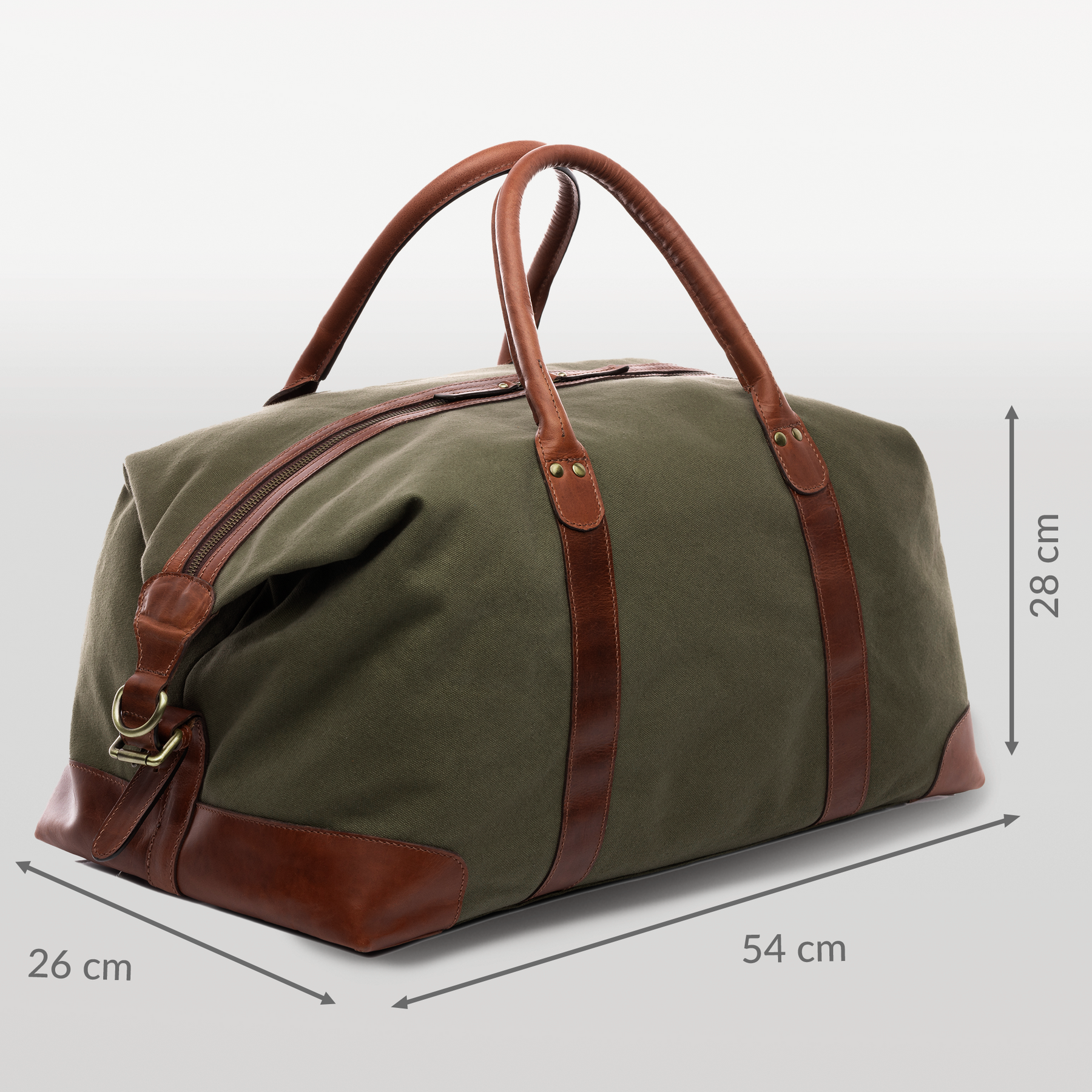 SID & VAIN Reisetasche Canvas LENNOX Weekender blau olive 47631
