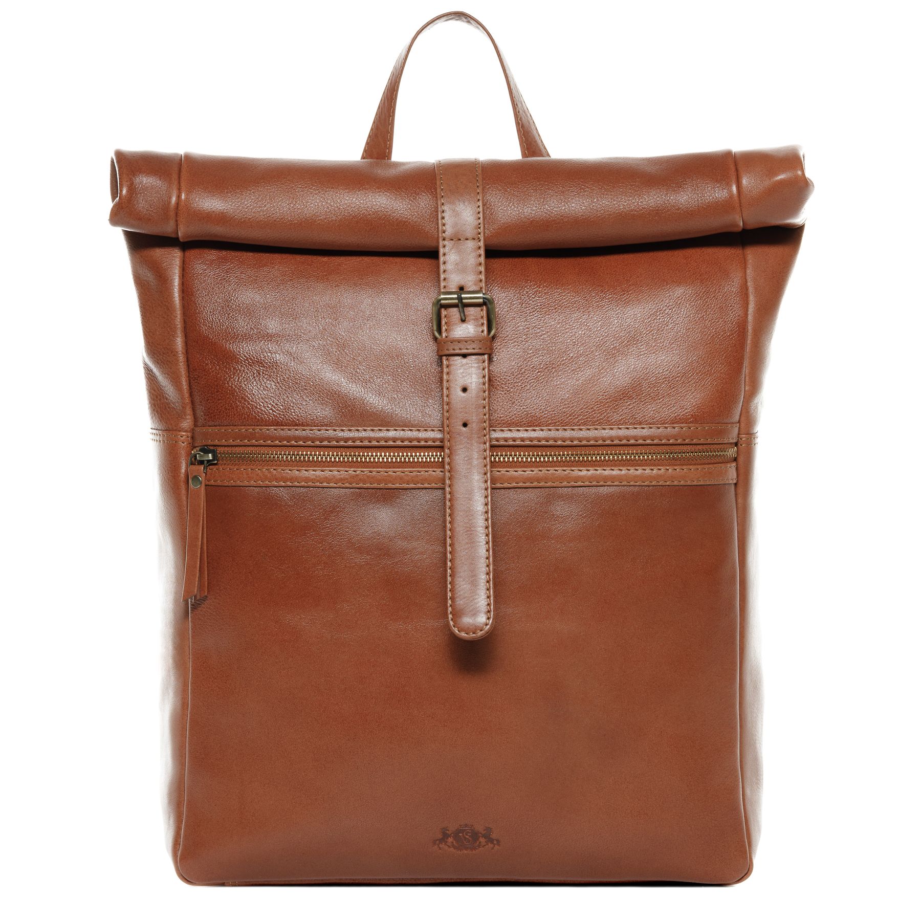 SID & VAIN Rucksack Leder XL LEVI Zip light-crunchy-tan 28088