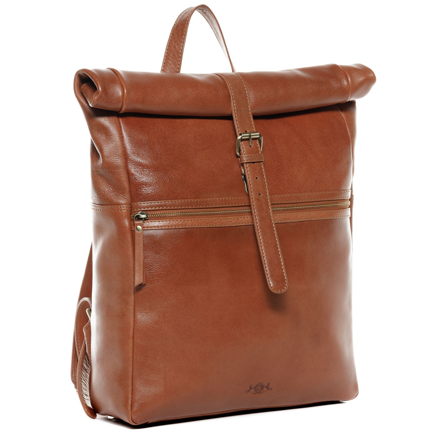 SID & VAIN Rucksack Leder XL LEVI Zip light-crunchy-tan 28084