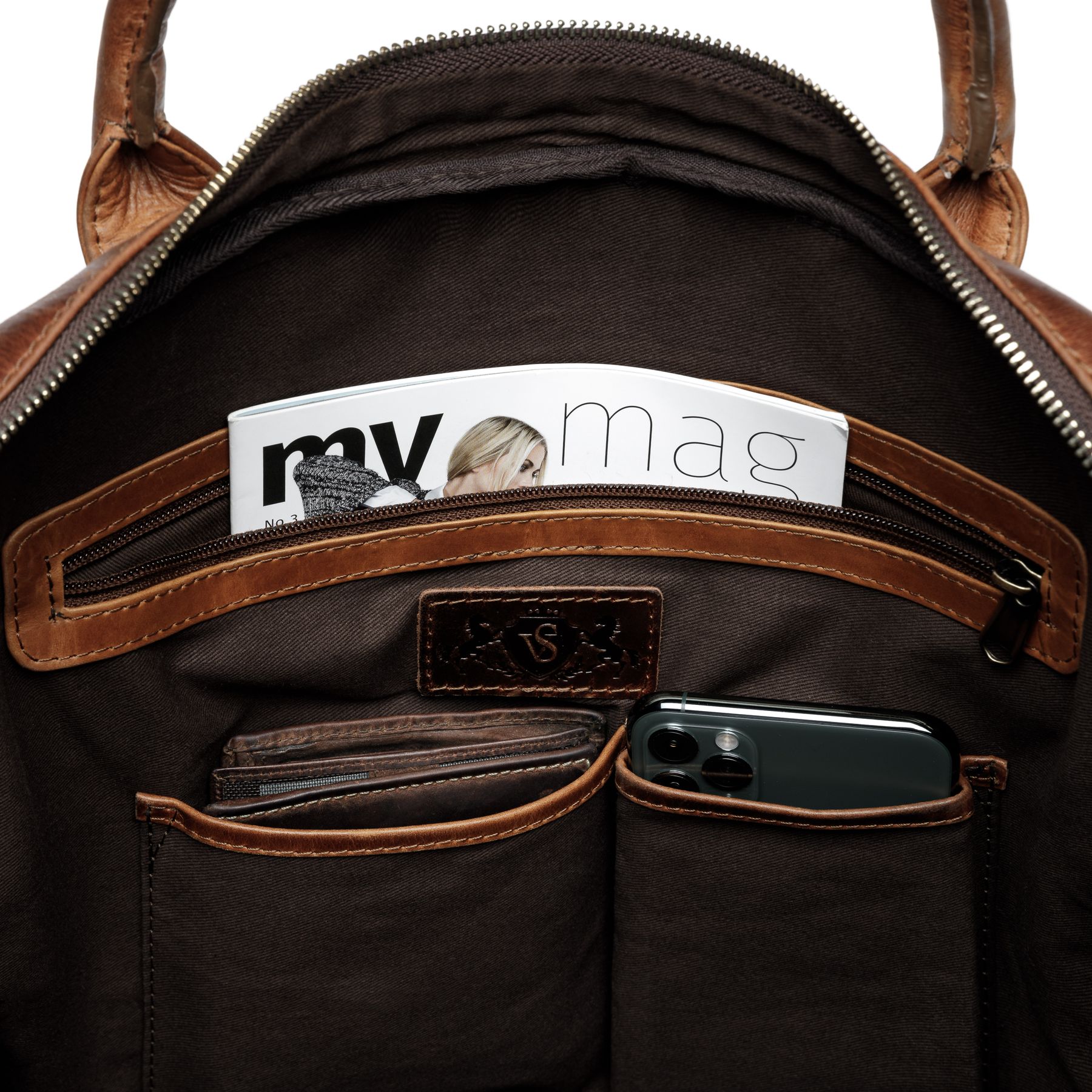 SID & VAIN Laptoptasche Leder Slim BOSTON 29359