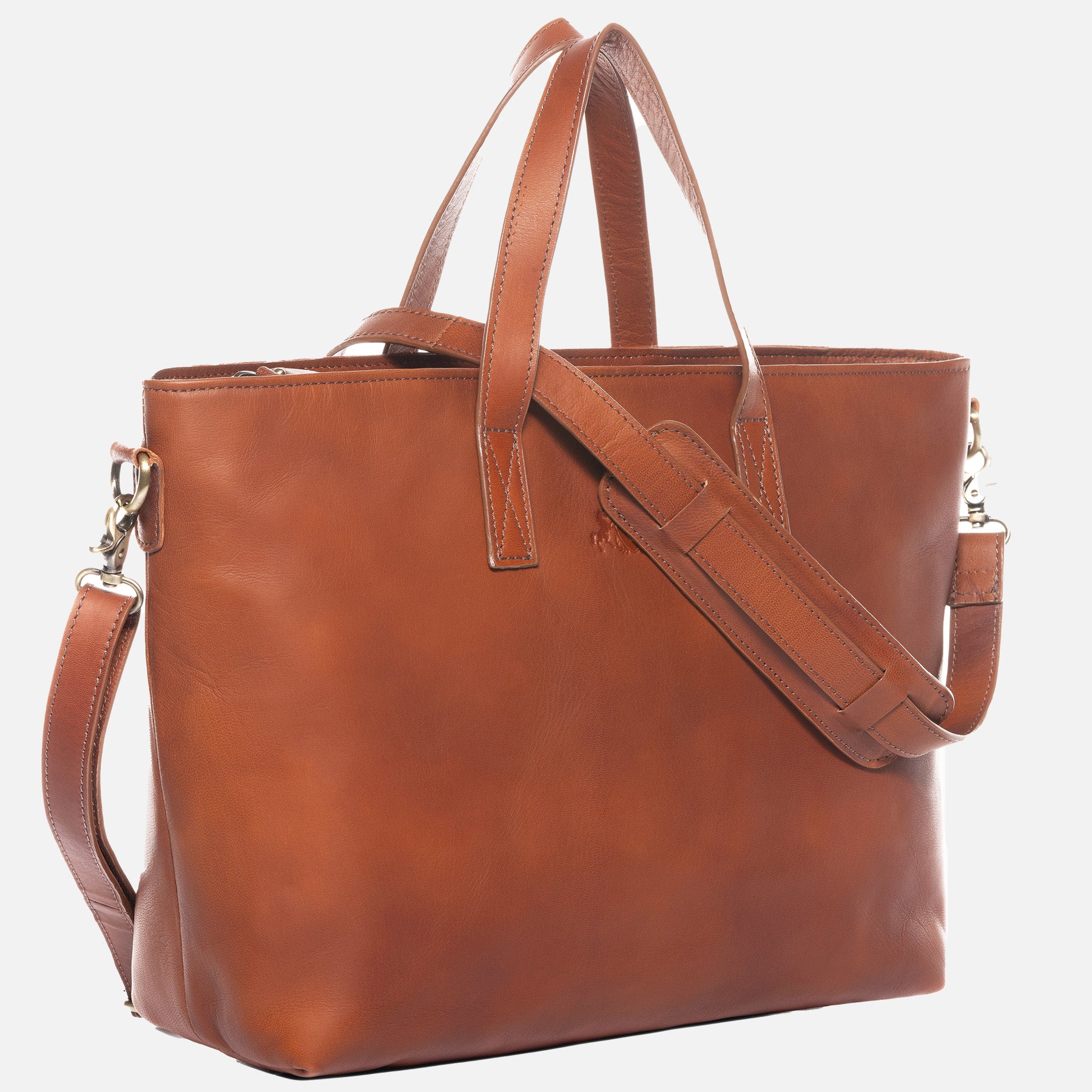Shopper LIVIE Glattleder braun