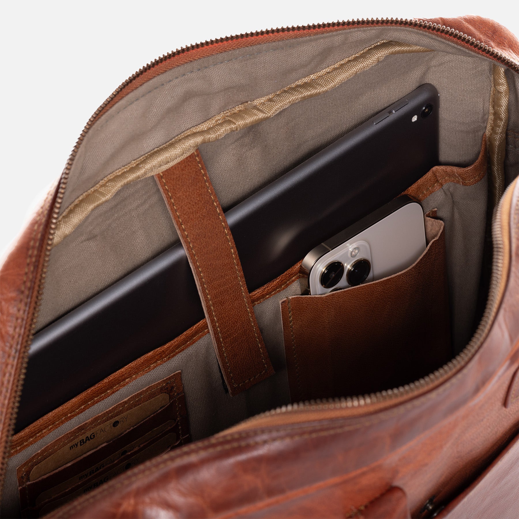 Laptoptasche CEDAR Naturleder braun