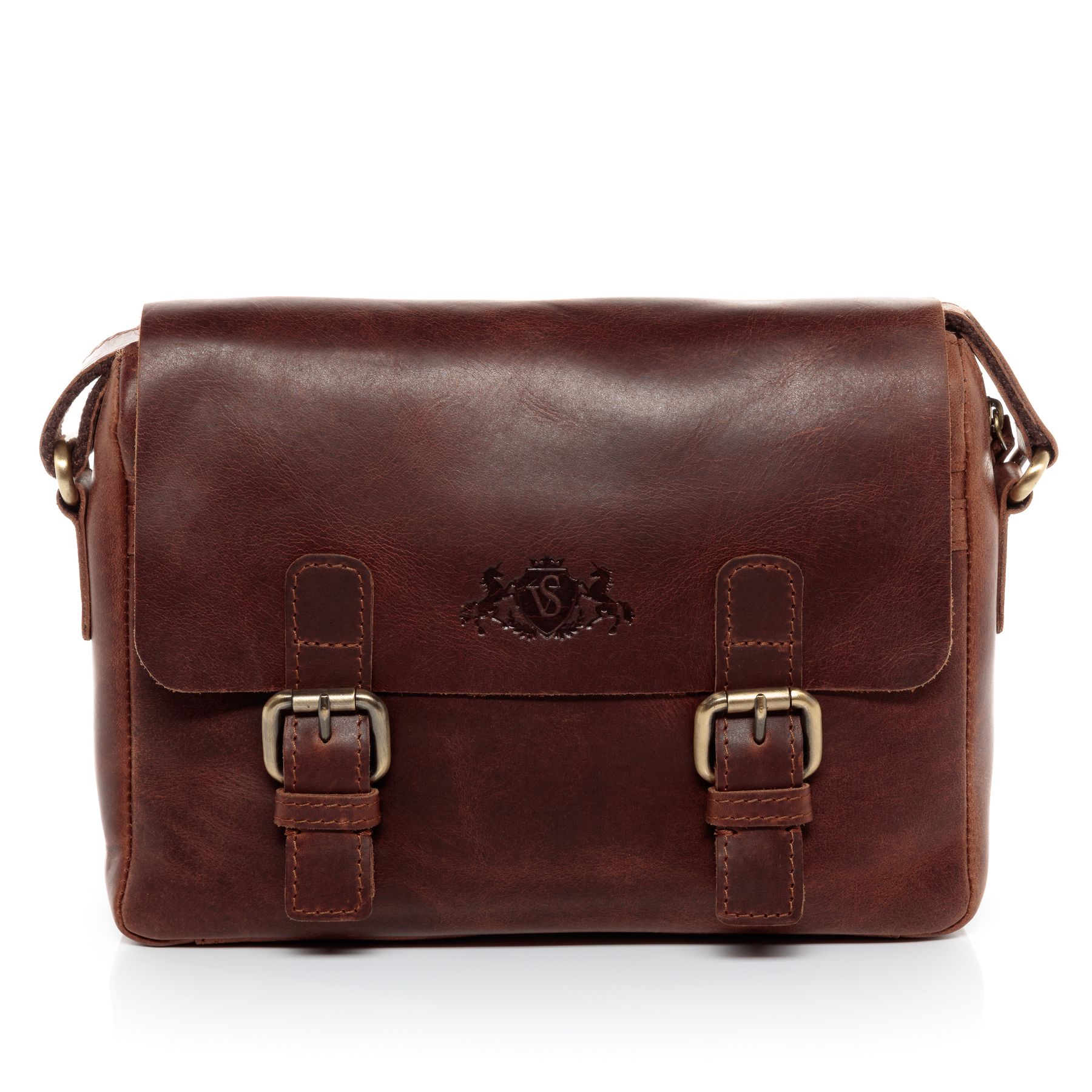 SID & VAIN Messenger Bag Leder YALE braun-cognac 13665