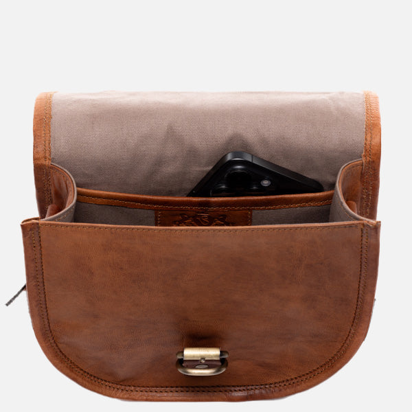 Umhängetasche AUBREY Naturleder braun