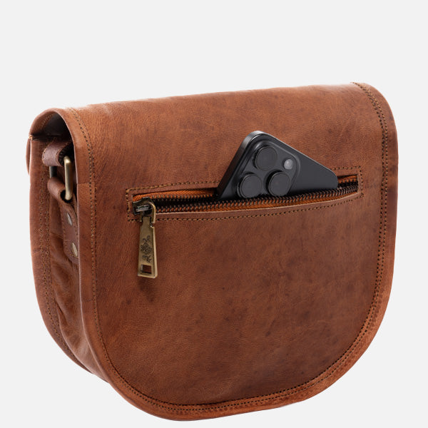 Umhängetasche AUBREY Naturleder braun