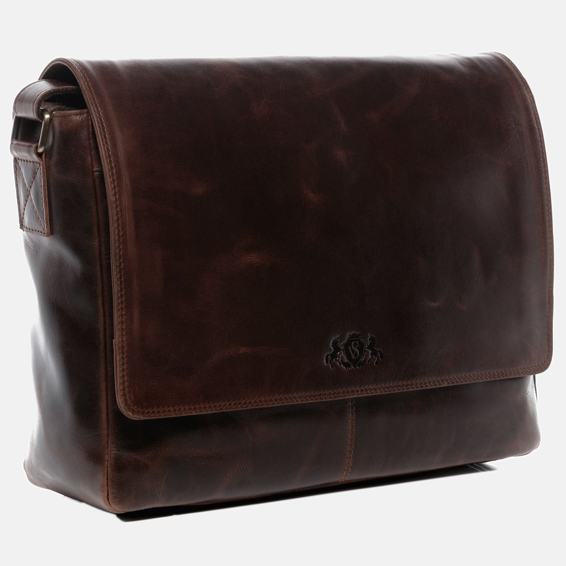 Messenger Bag SPENCER Naturleder braun-cognac
