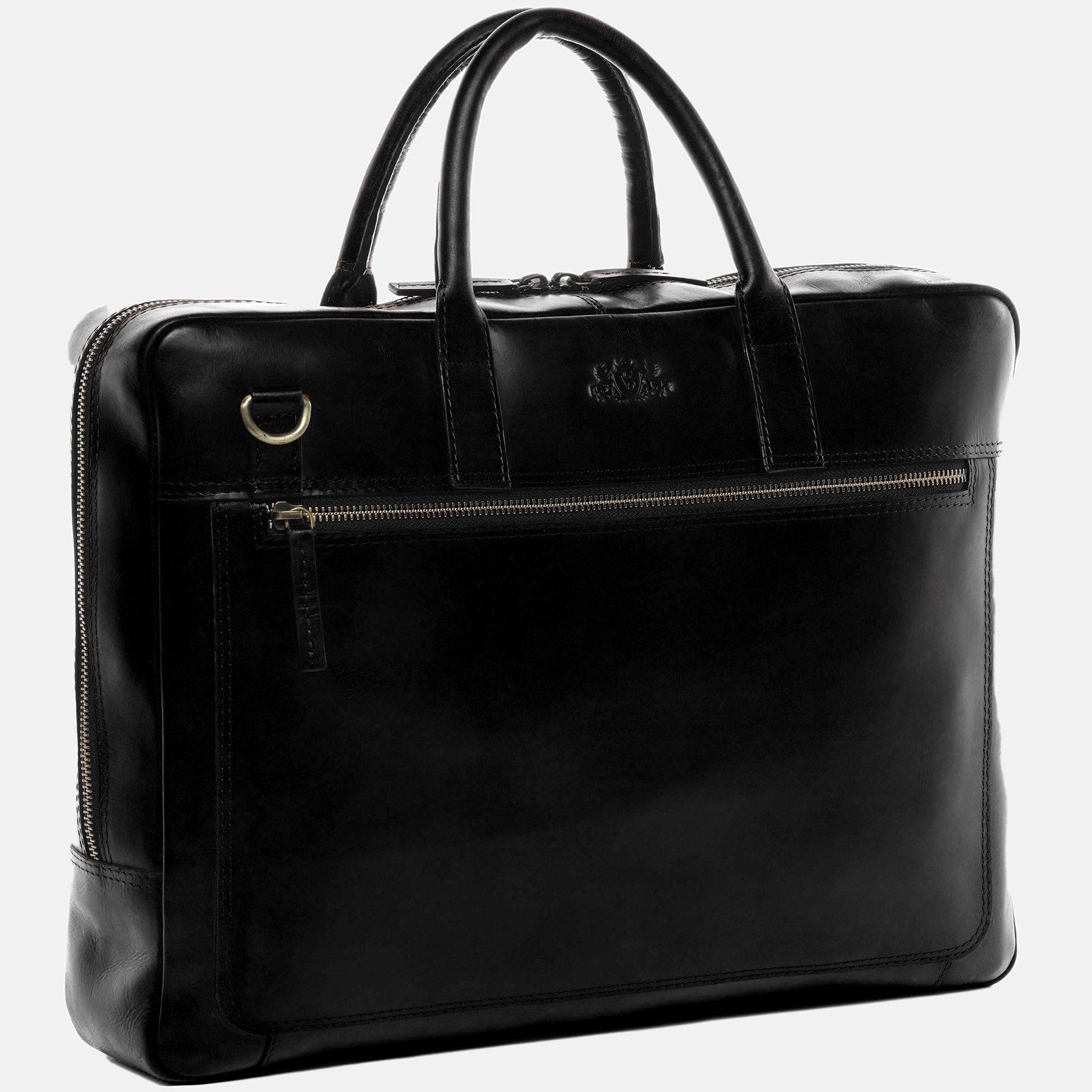 Laptoptasche DIXON Glattleder schwarz