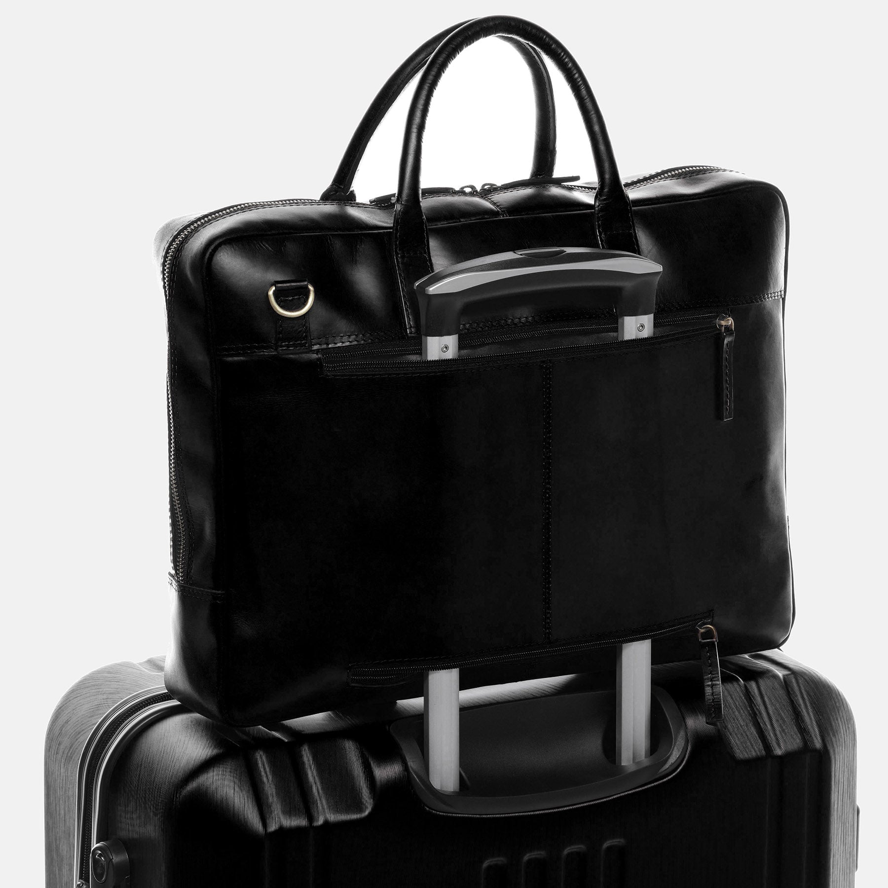 Laptoptasche DIXON Glattleder schwarz