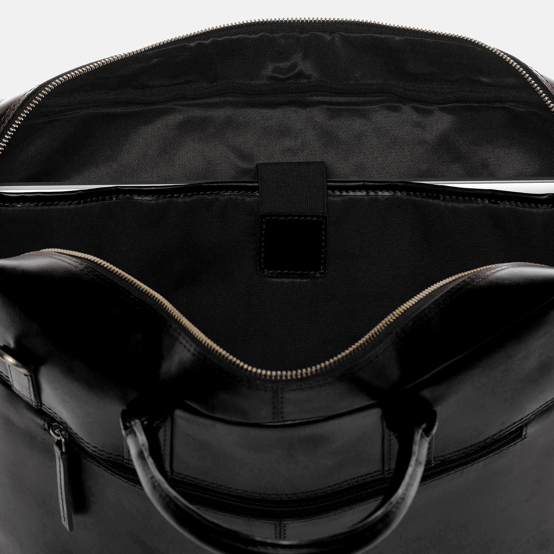 Laptoptasche DIXON Glattleder schwarz