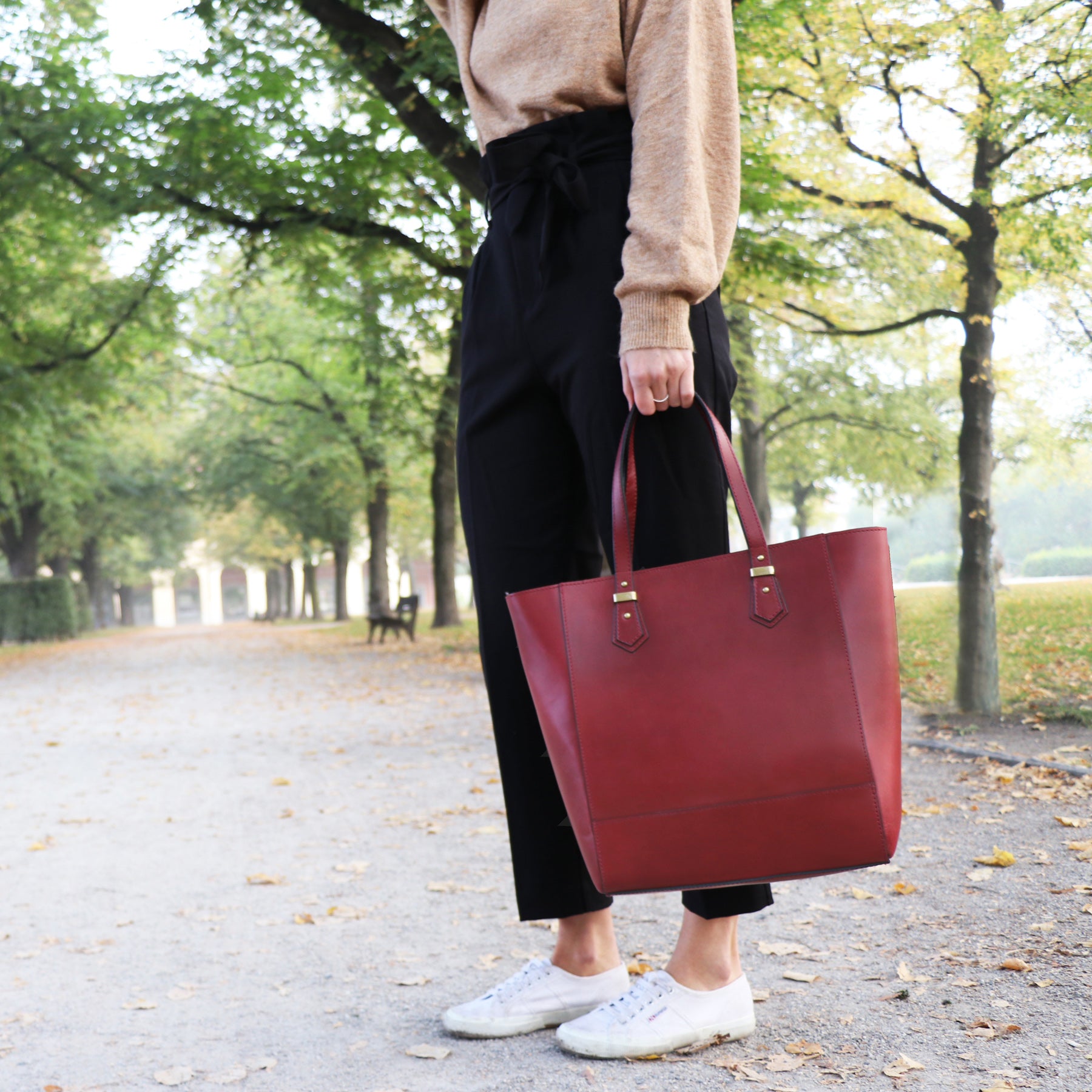 Shopper TRISH saddle leather red
