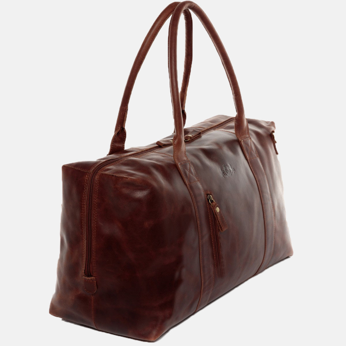 Weekender YALE ZIP Natur-Leder braun