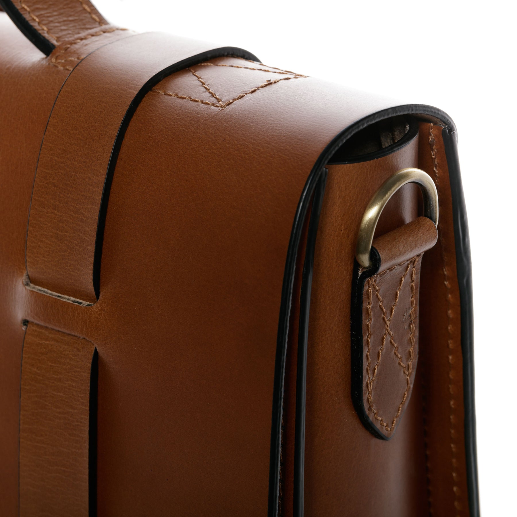 Aktentasche BOSTON DUO Sattelleder hellbraun-cognac