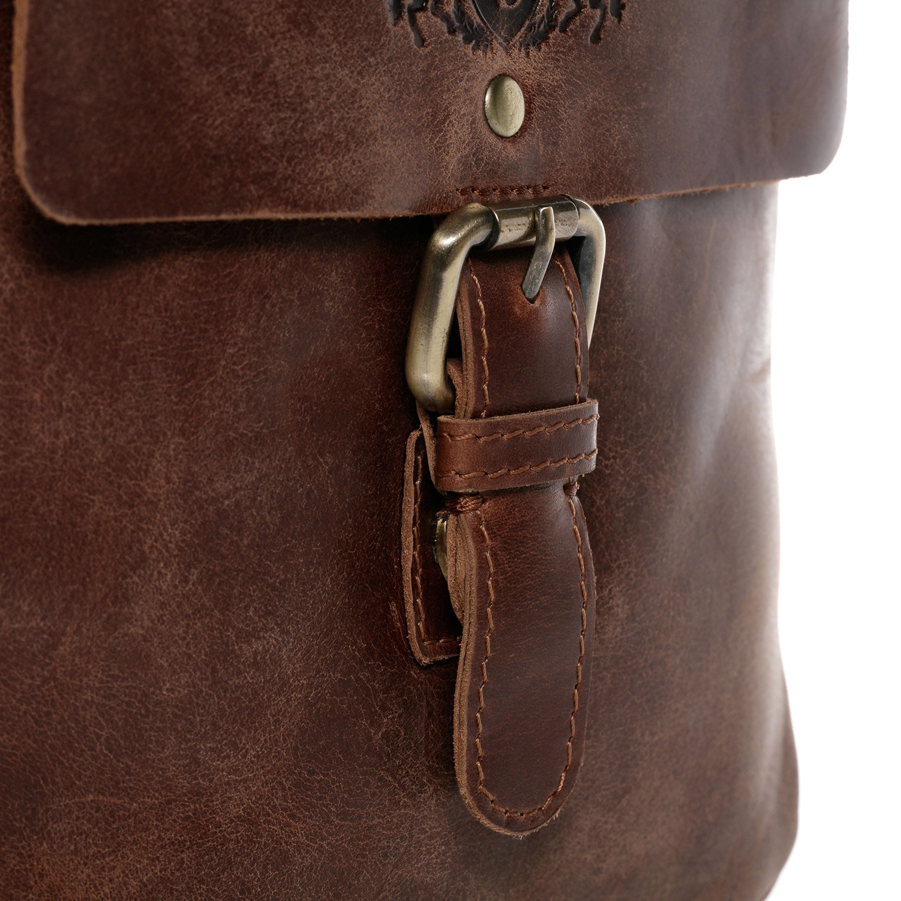 Schultertasche ORLANDO Natur-Leder braun