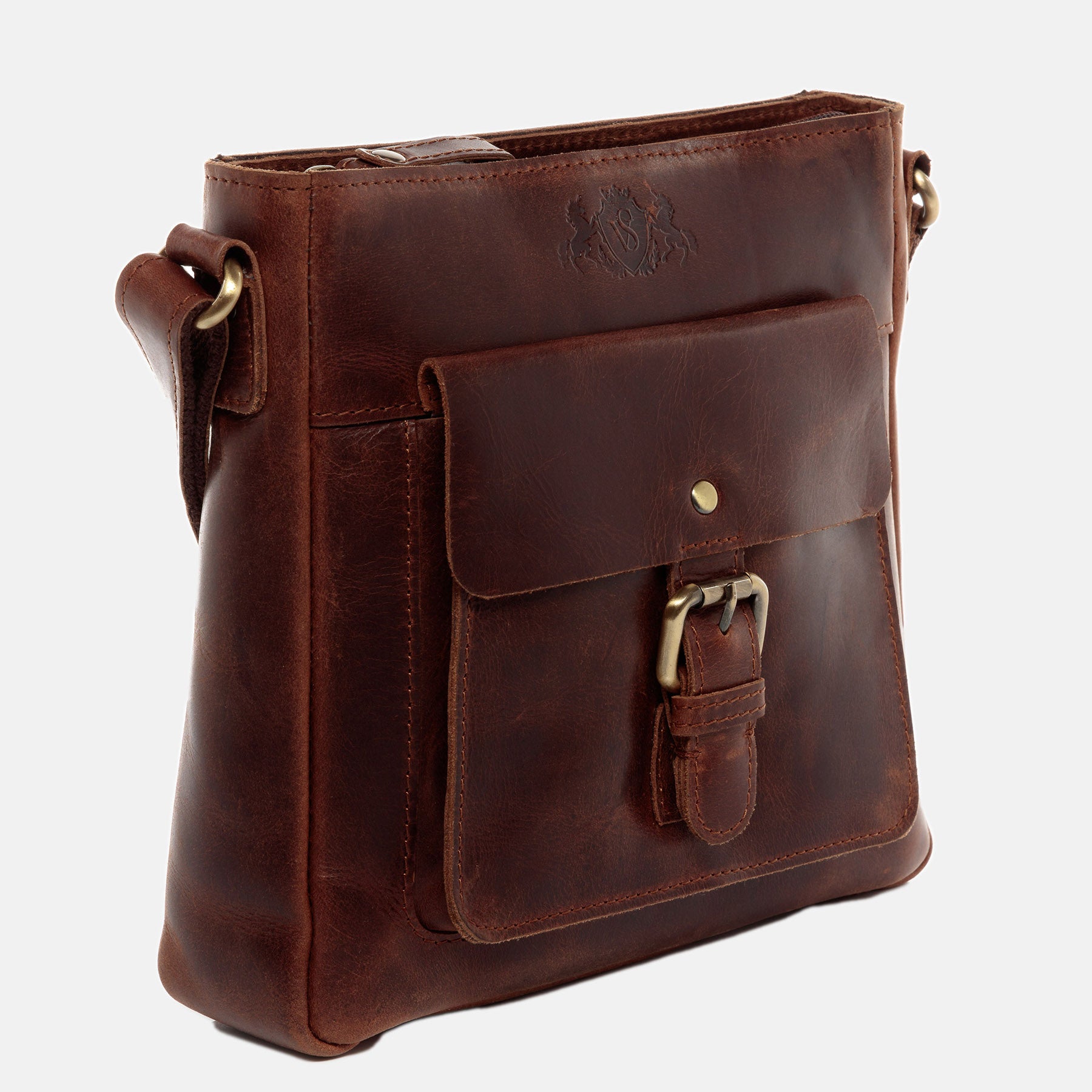 Umhängetasche YALE Natur-Leder braun