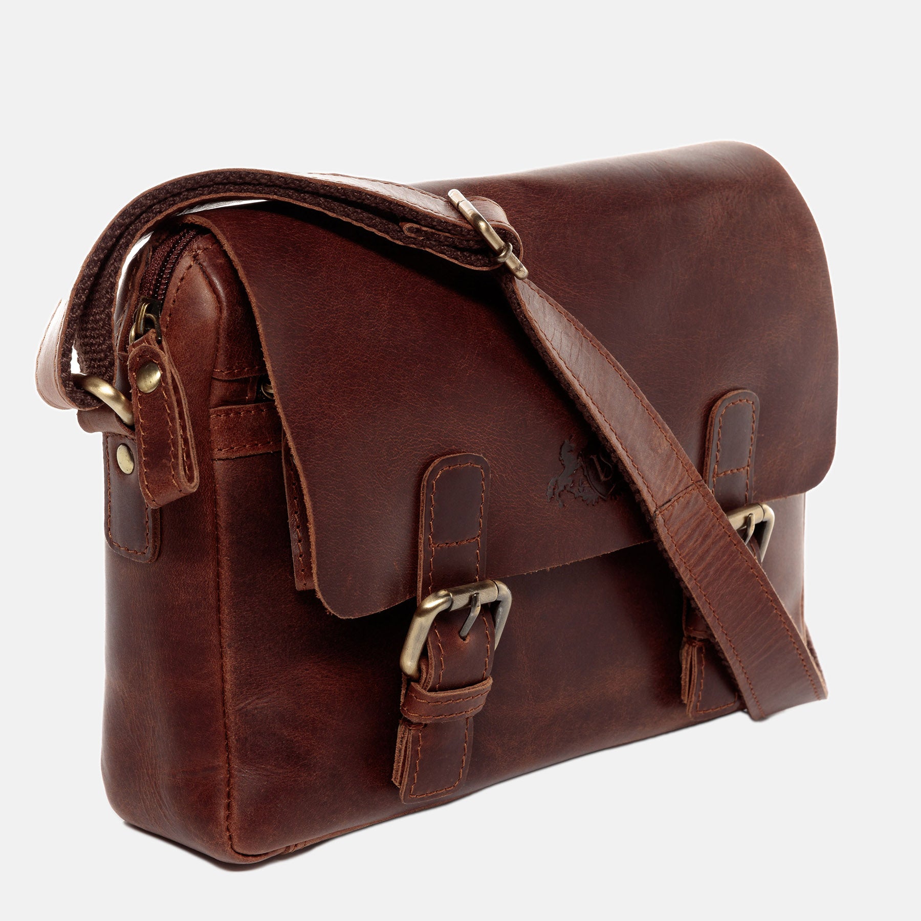 Umhängetasche YALE Natur-Leder braun