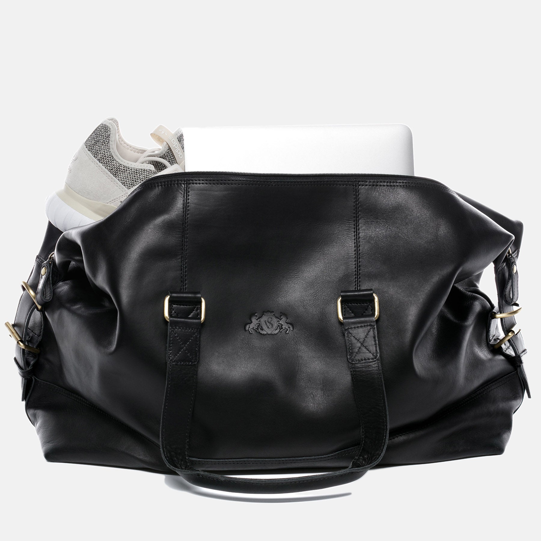 Reisetasche YALE Glattleder schwarz