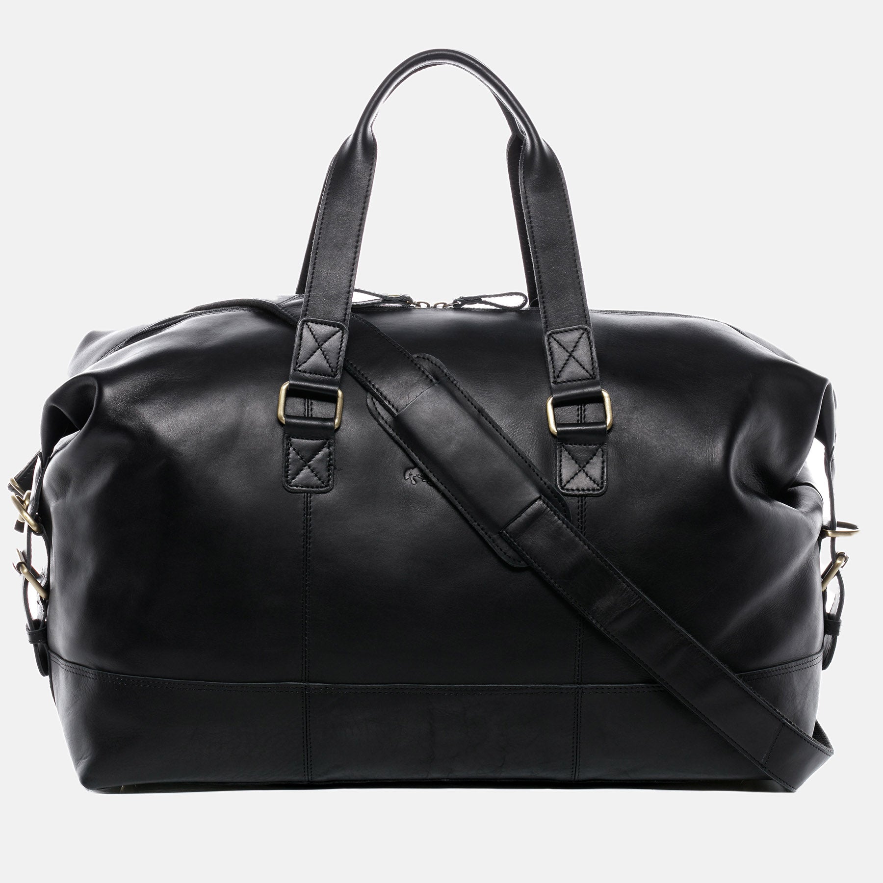 Reisetasche YALE Glattleder schwarz