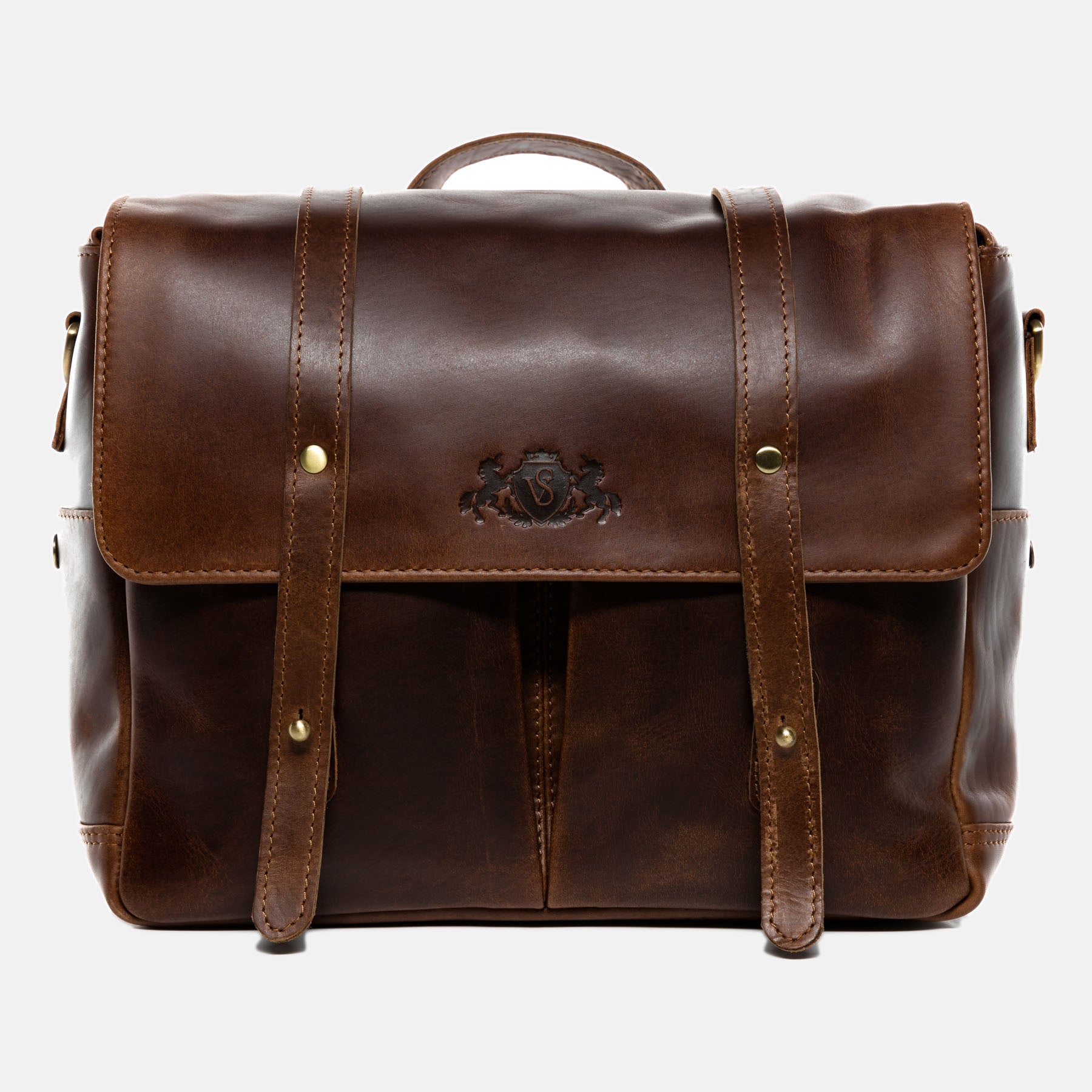 Kameratasche HEATHROW Naturleder braun-cognac