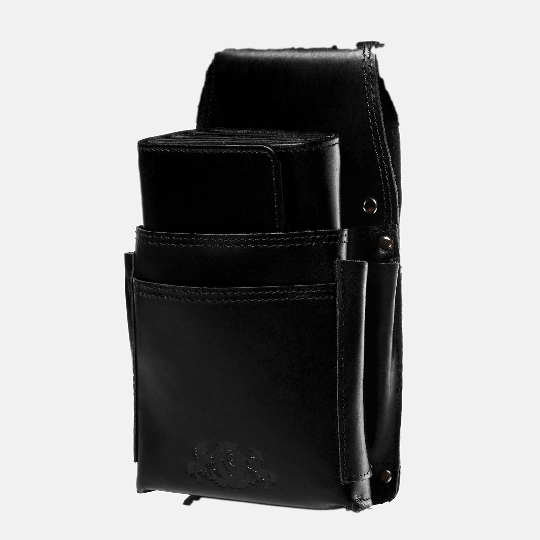 Waiter wallet & holster ABERDEEN smooth leather black