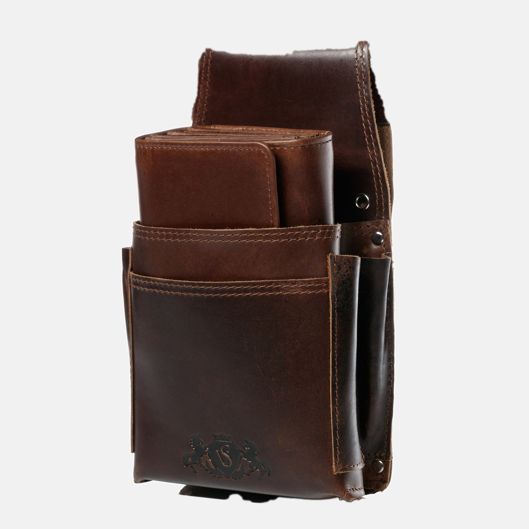 Kellner-Geldbeutel & Holster ABERDEEN Naturleder braun