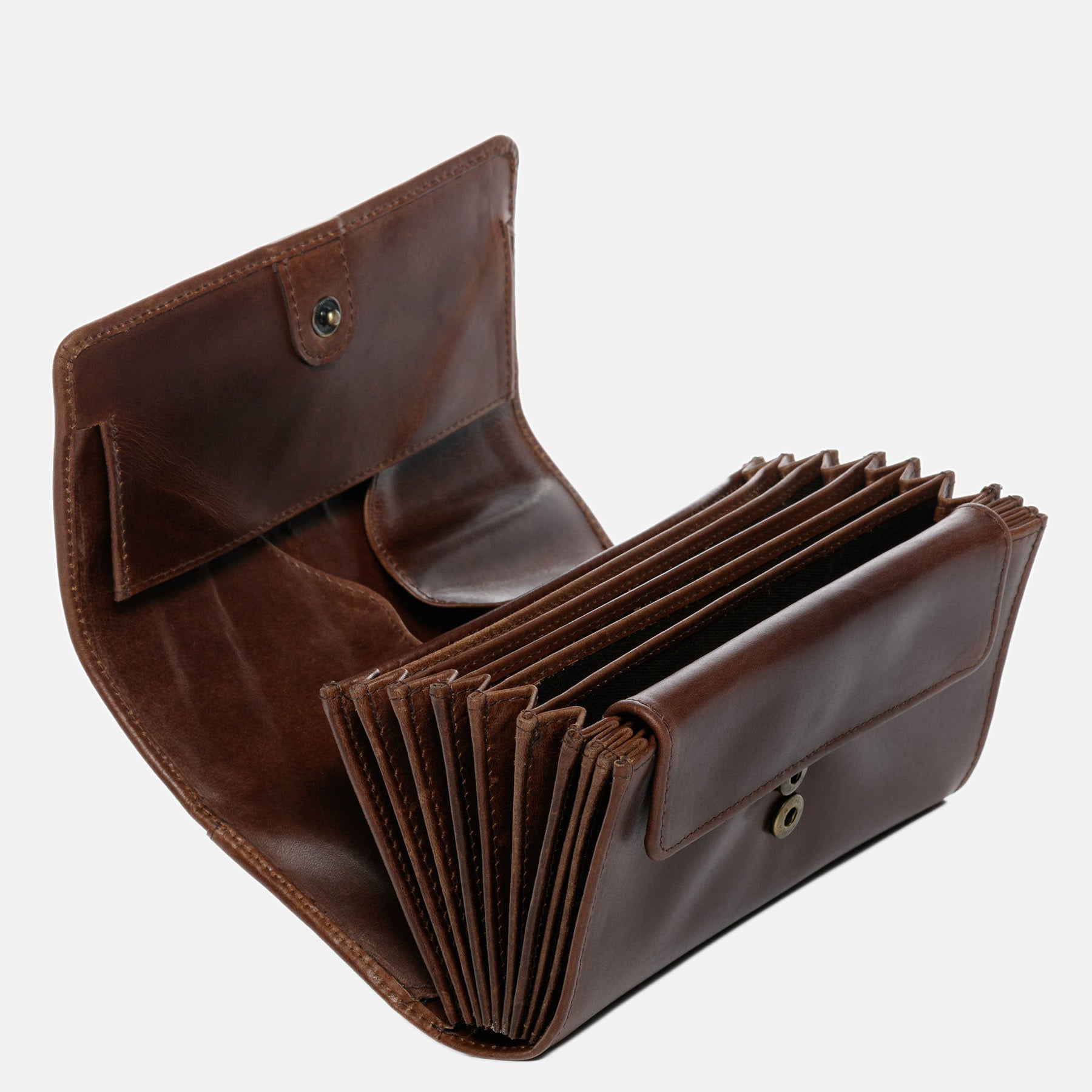 Kellner-Geldbeutel & Holster ABERDEEN Naturleder braun