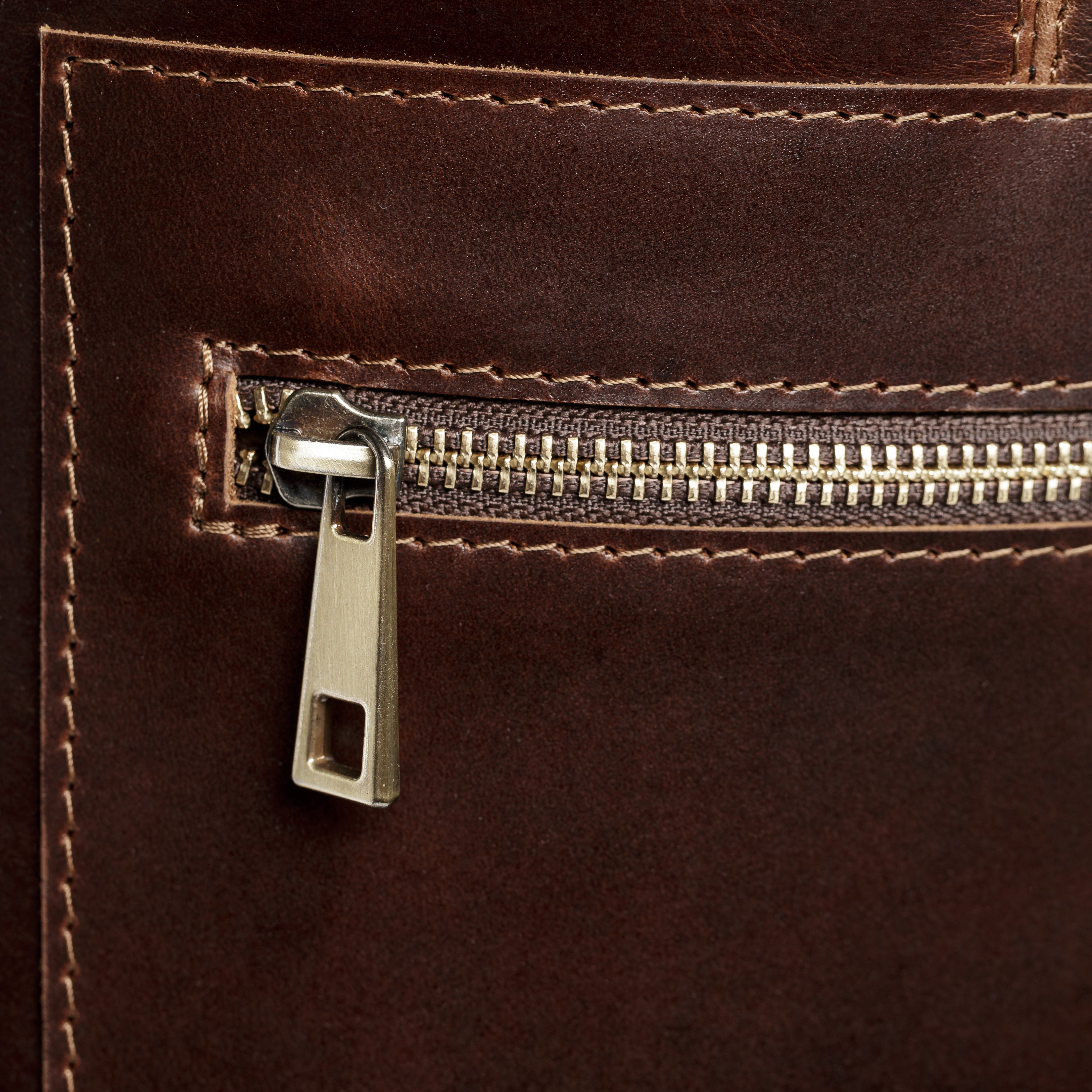 Leather apron HEATHROW natural leather brown-cognac