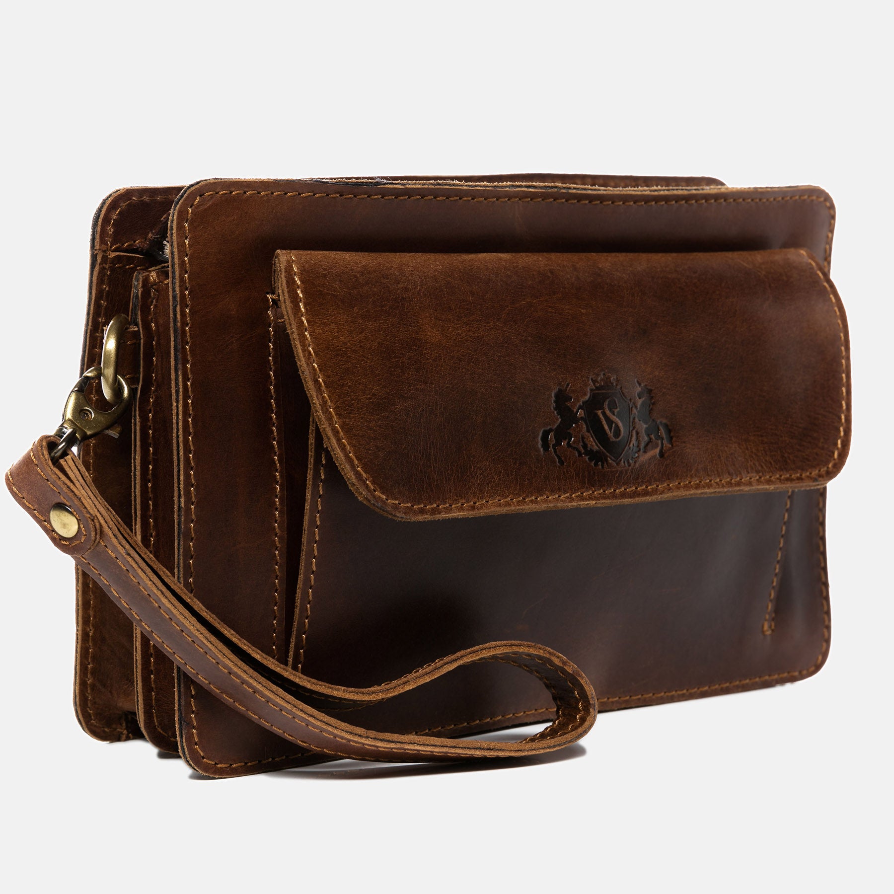 Herrentasche CORNWALL Natur-Leder braun